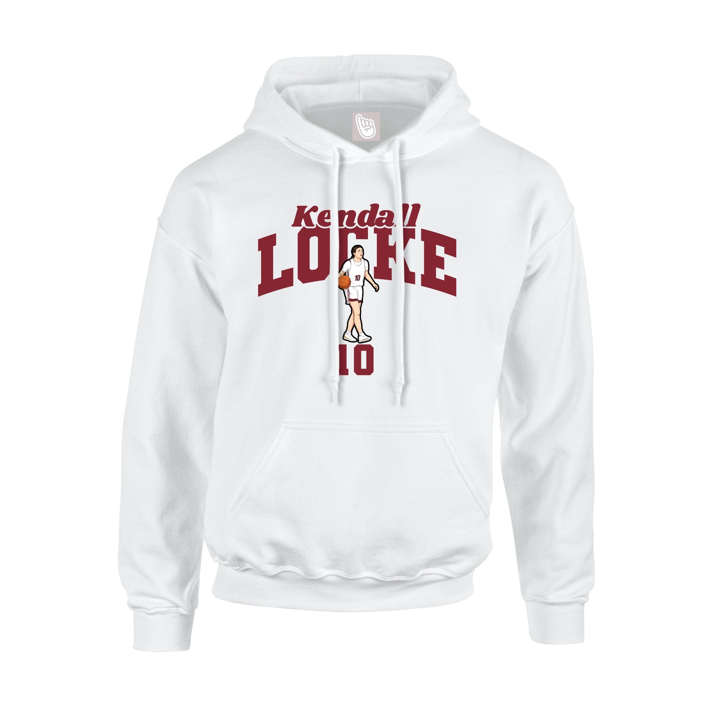 Youth Hoodie — Signature Arch in White