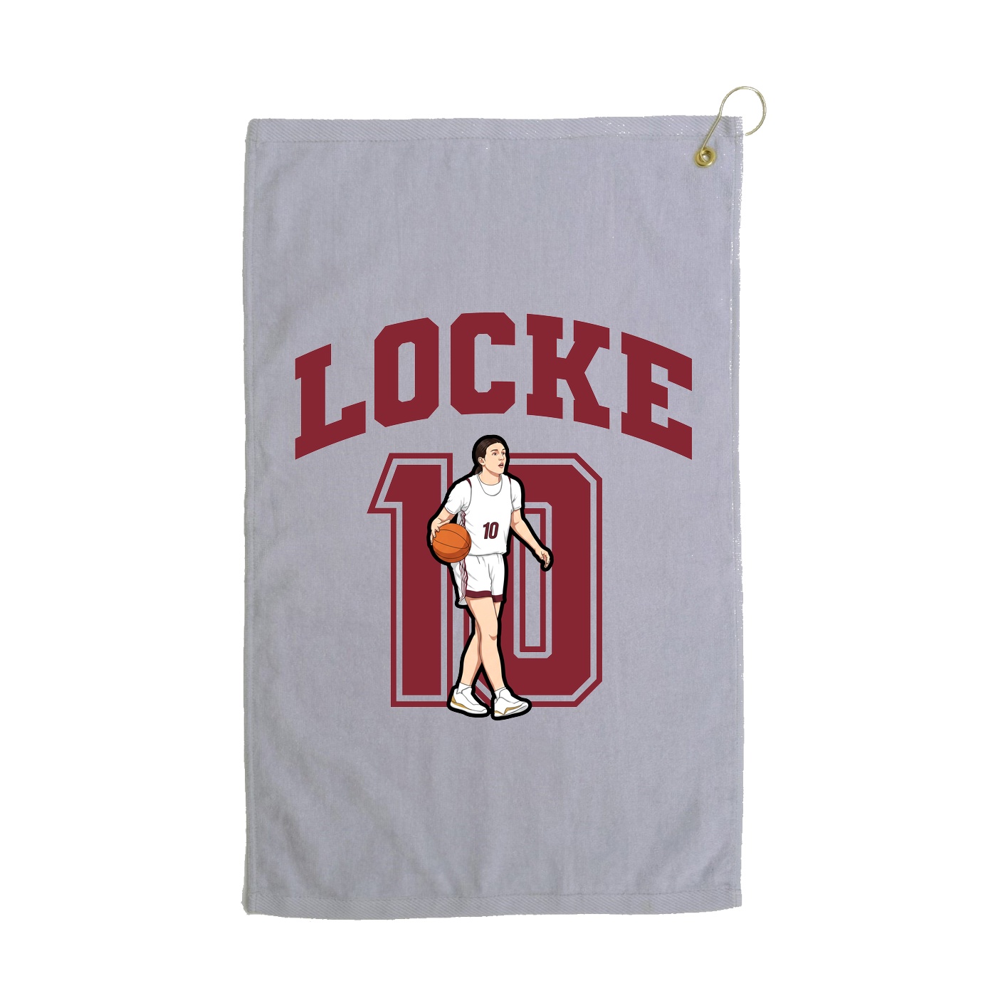 Golf Towel — Number in Grey