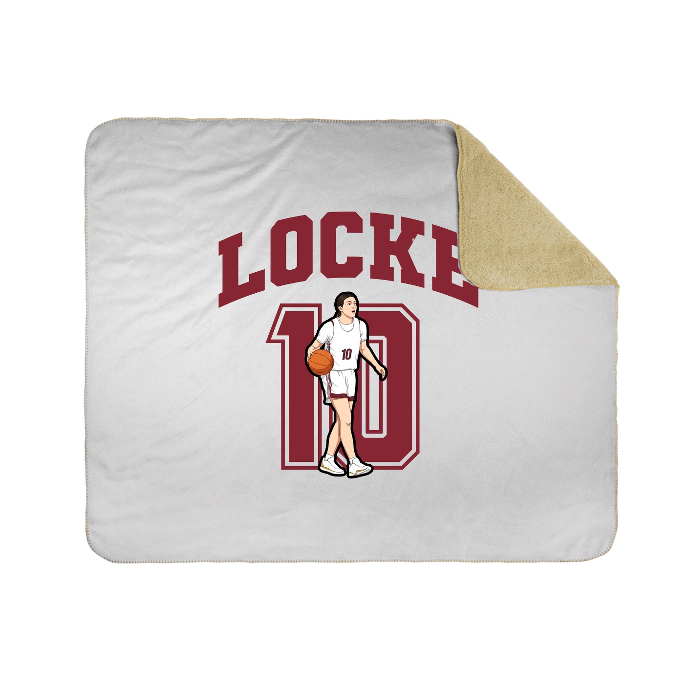 Throw Blanket — Number in White