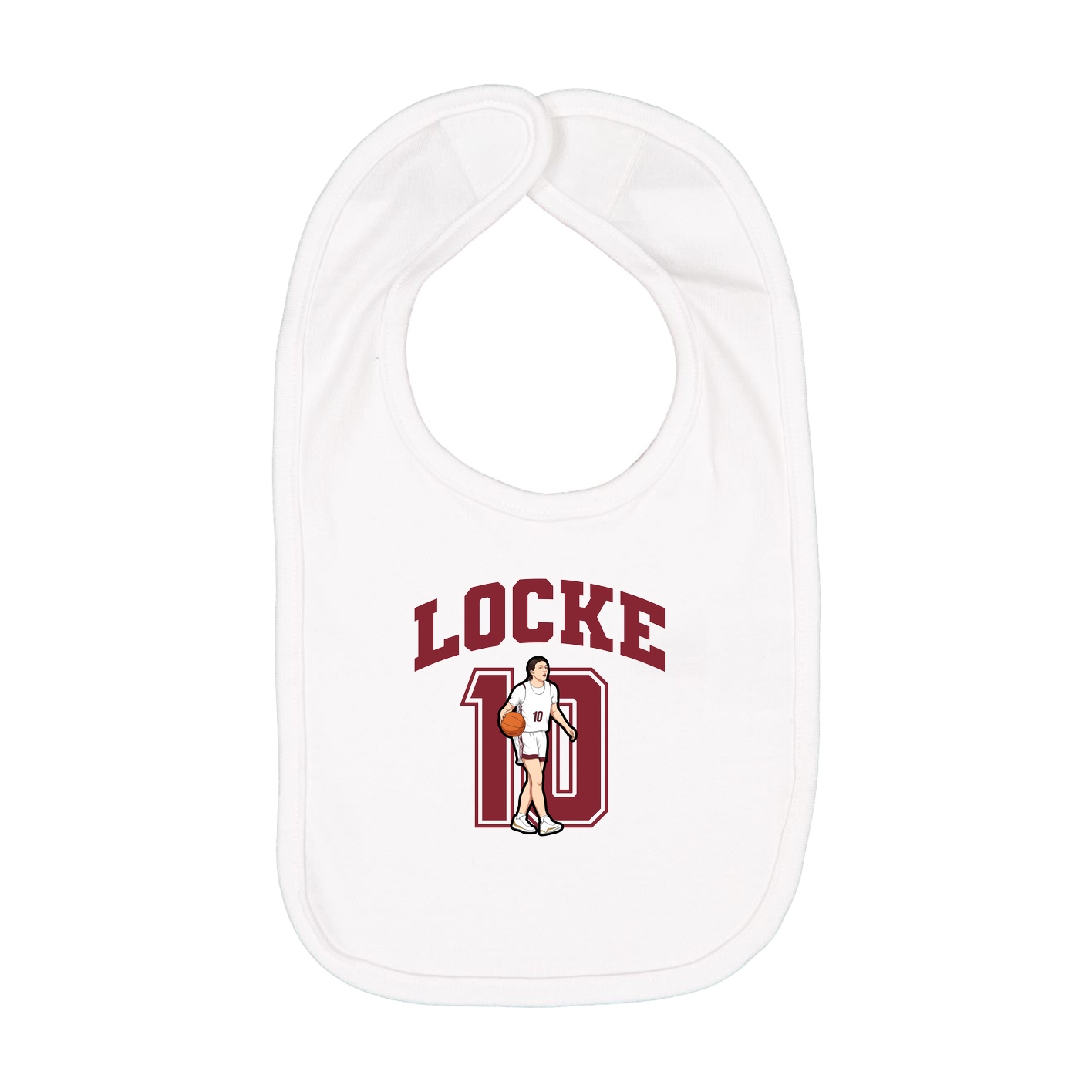 Infant Bib — Number in White