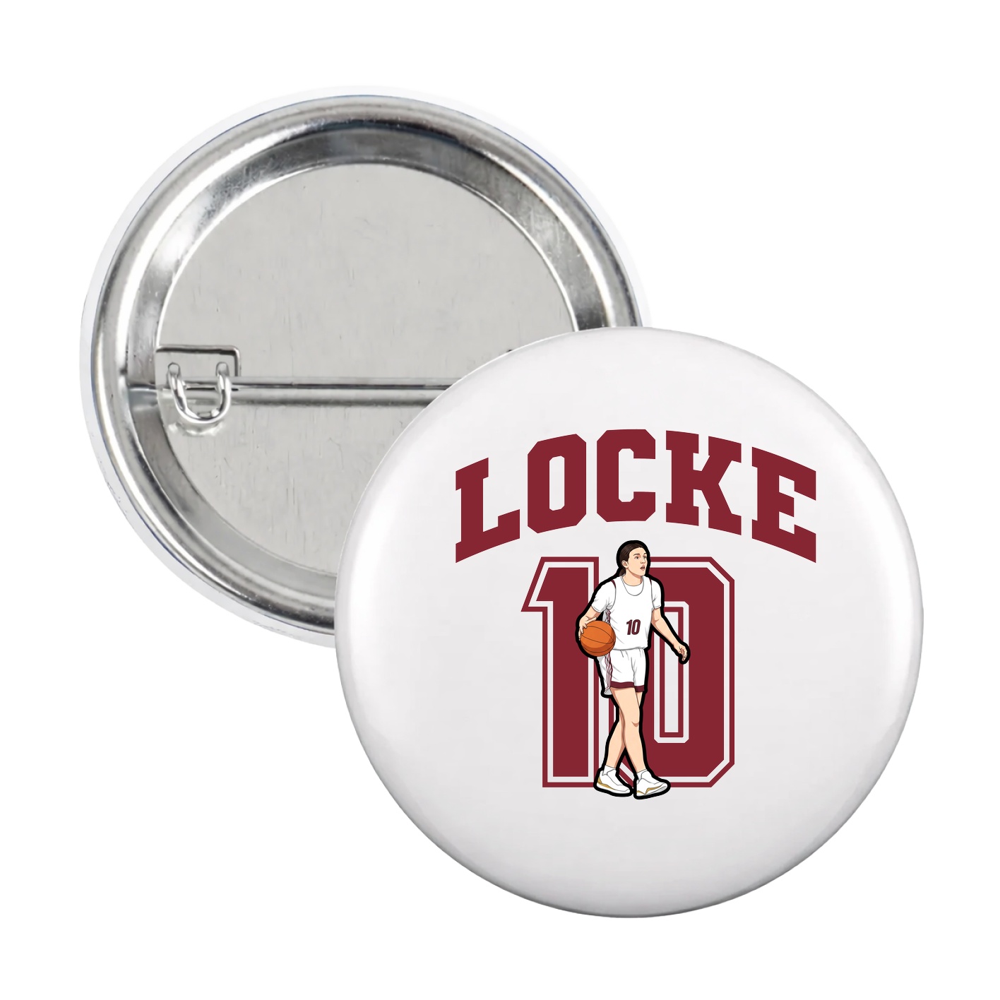 Game Day Button — Number in White