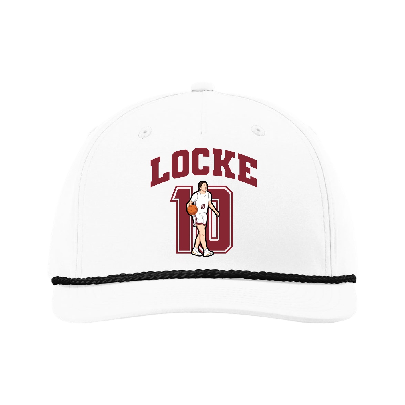 Five-Panel Classic Rope Cap — Number in White
