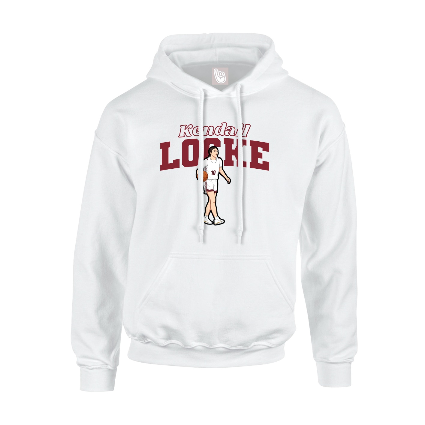 Hoodie — Name Arch in White