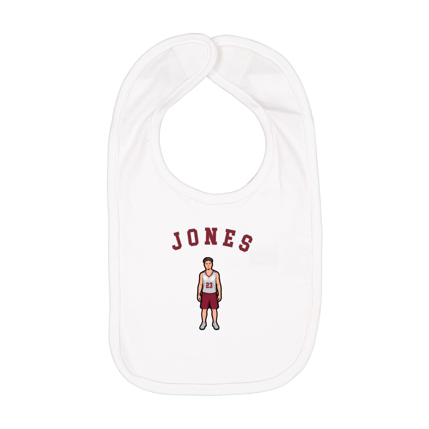 Infant Bib — Shirsey Arch in White