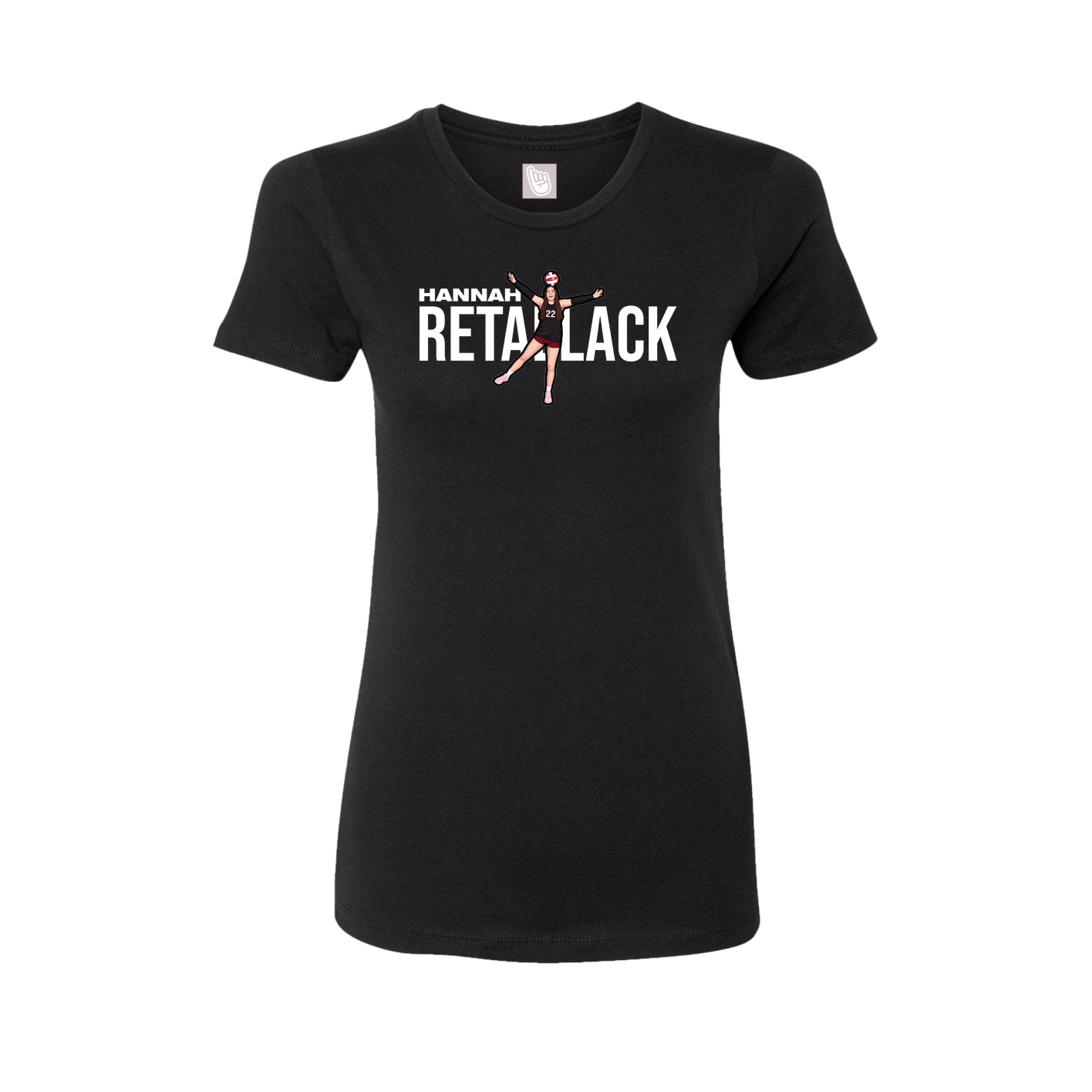 Fitted Women's Tee — Player Name in Black