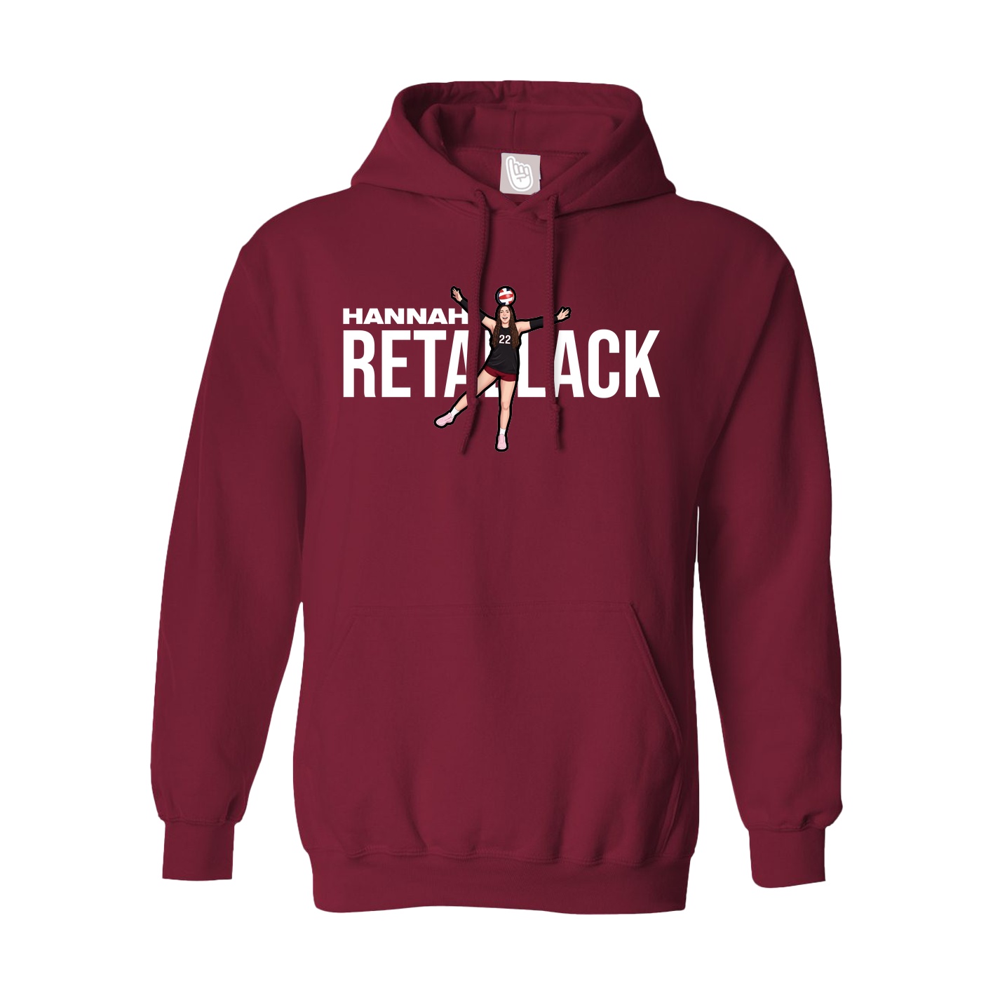 Hoodie — Player Name in Cardinal