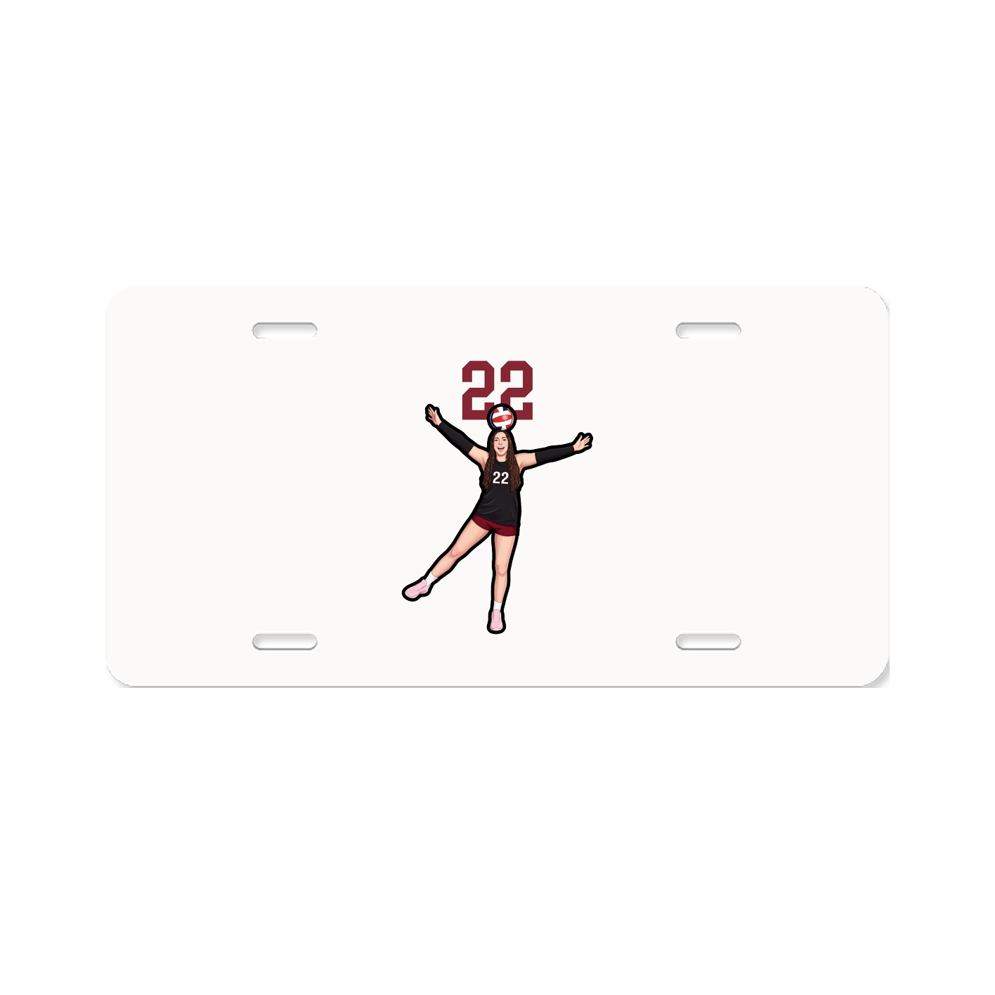 License Plate — Number Top in Classic