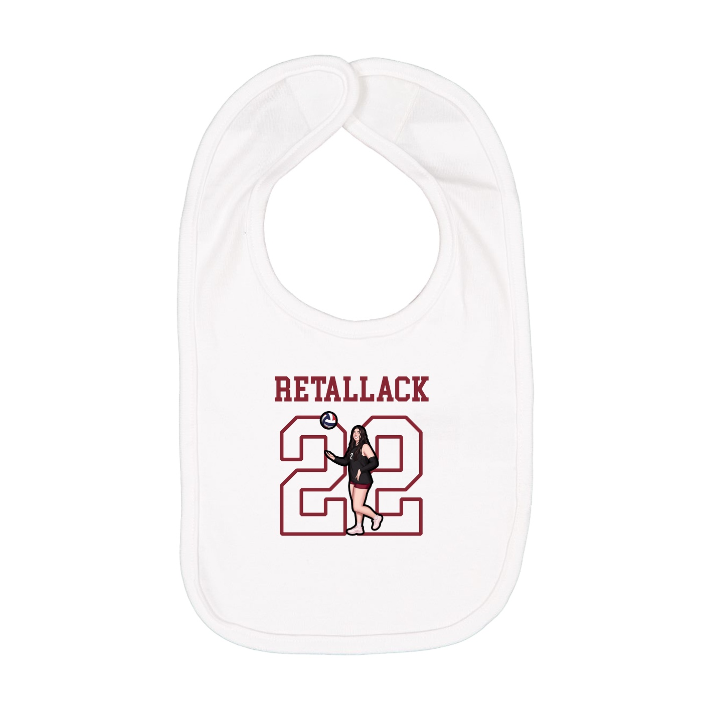 Infant Bib — Shirsey in White