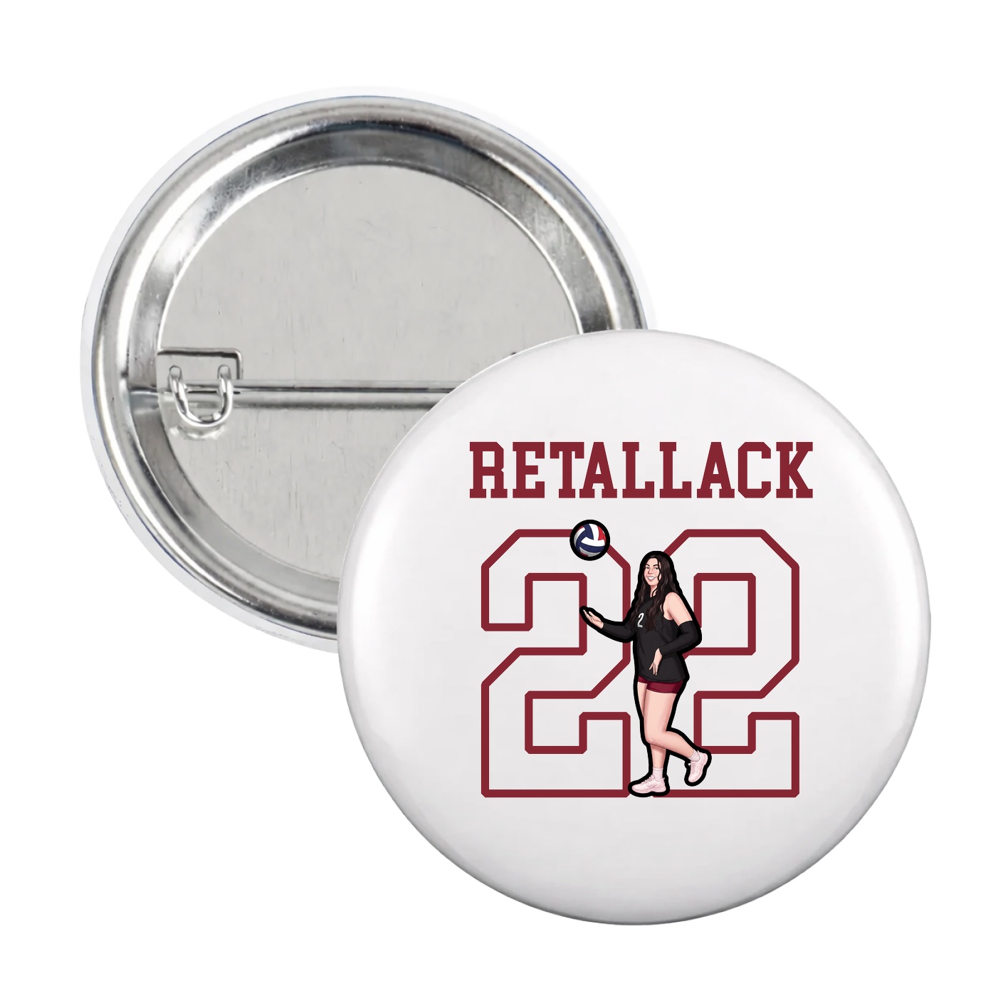 Game Day Button — Shirsey in White