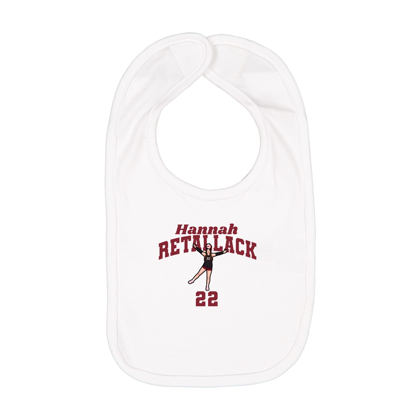 Infant Bib — Signature Arch in White