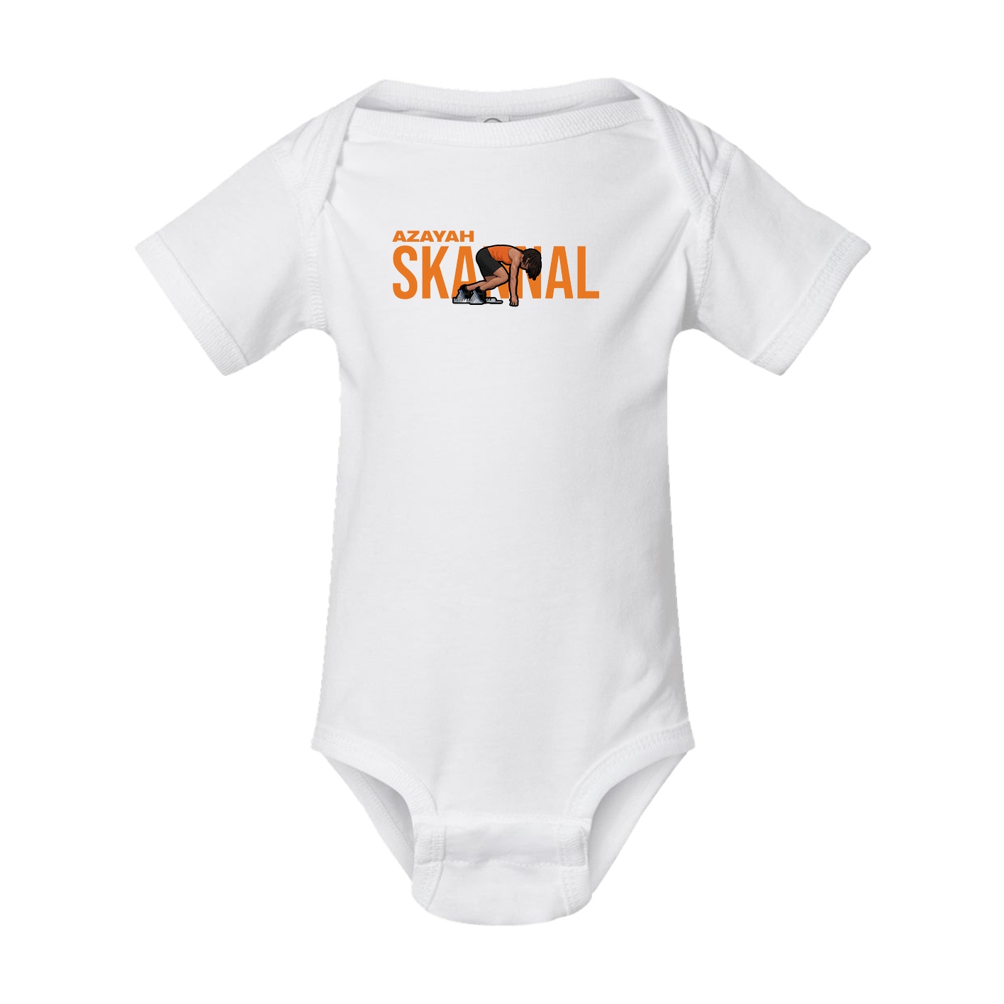 Baby Onesie — Player Name in White