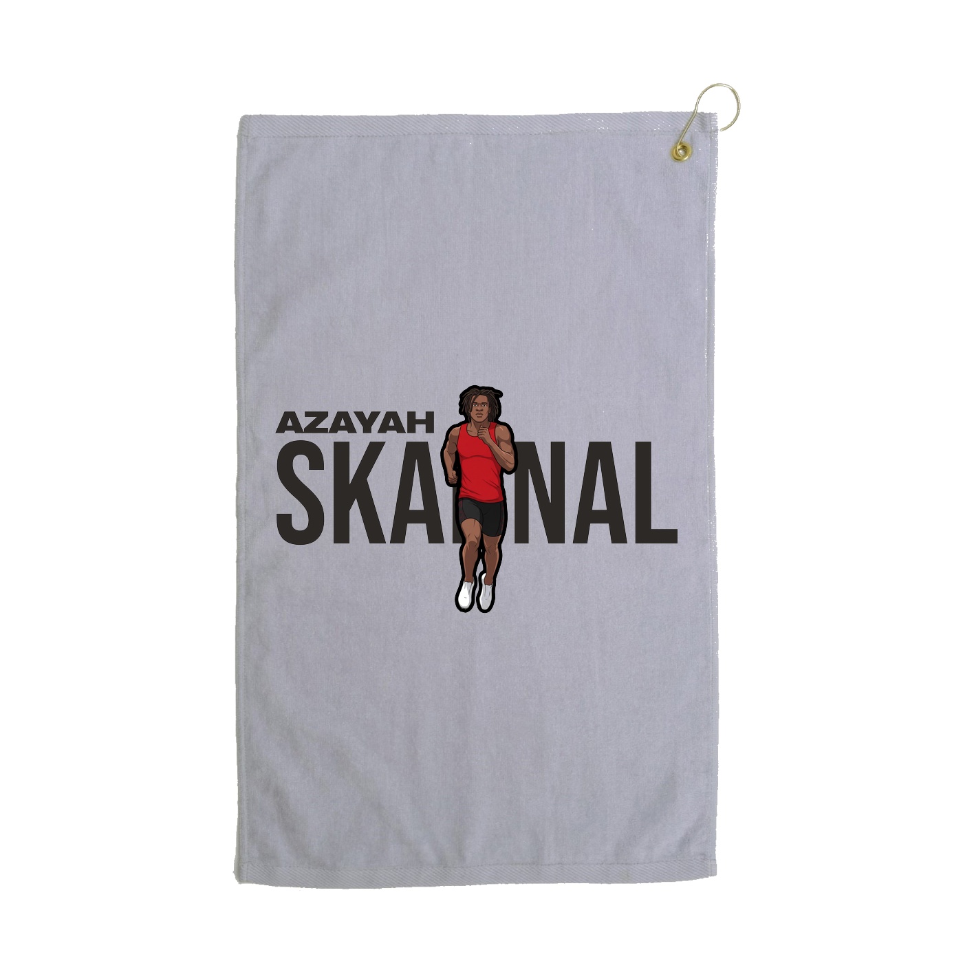 Golf Towel — Player Name in Grey