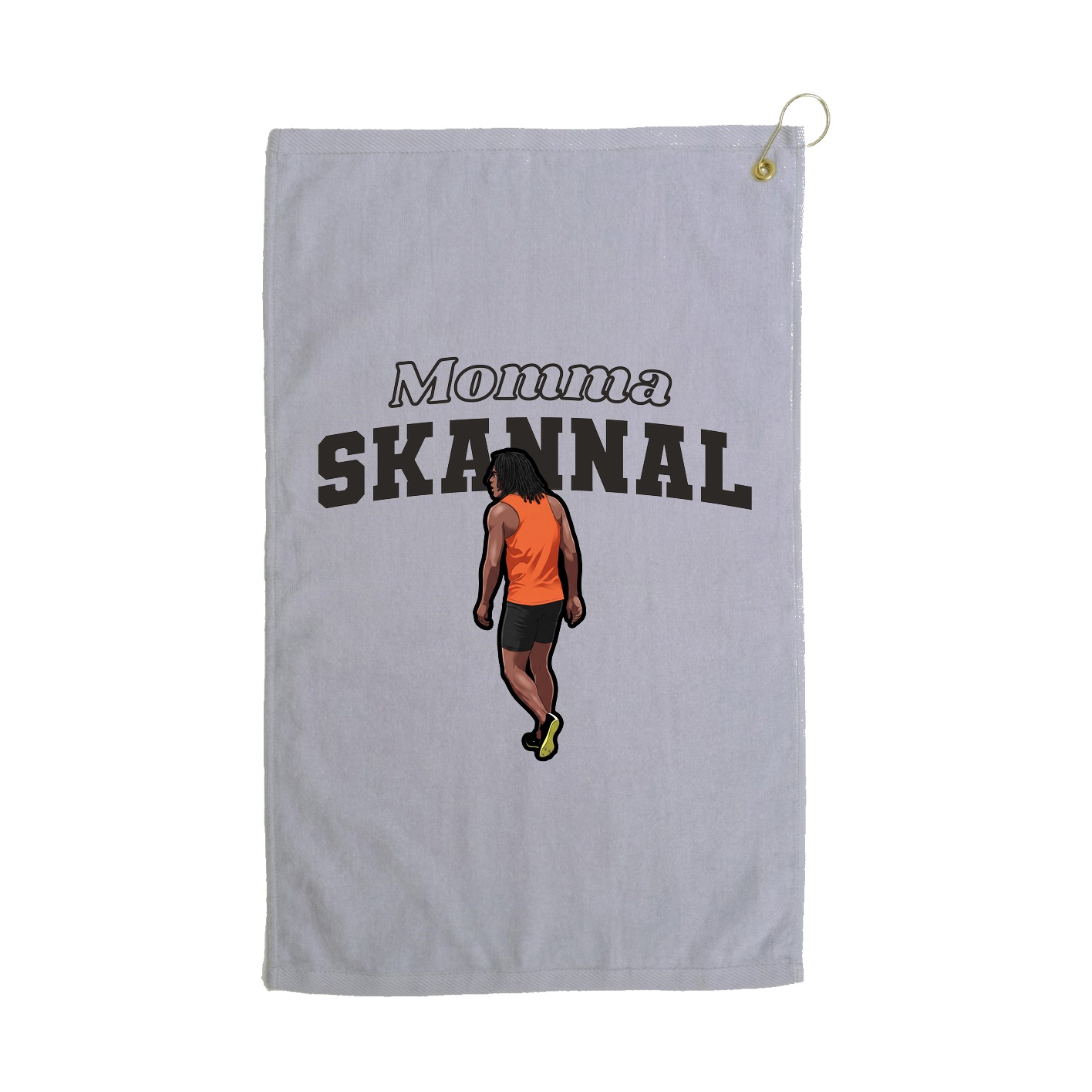 Golf Towel — Mothers Day Block in Grey