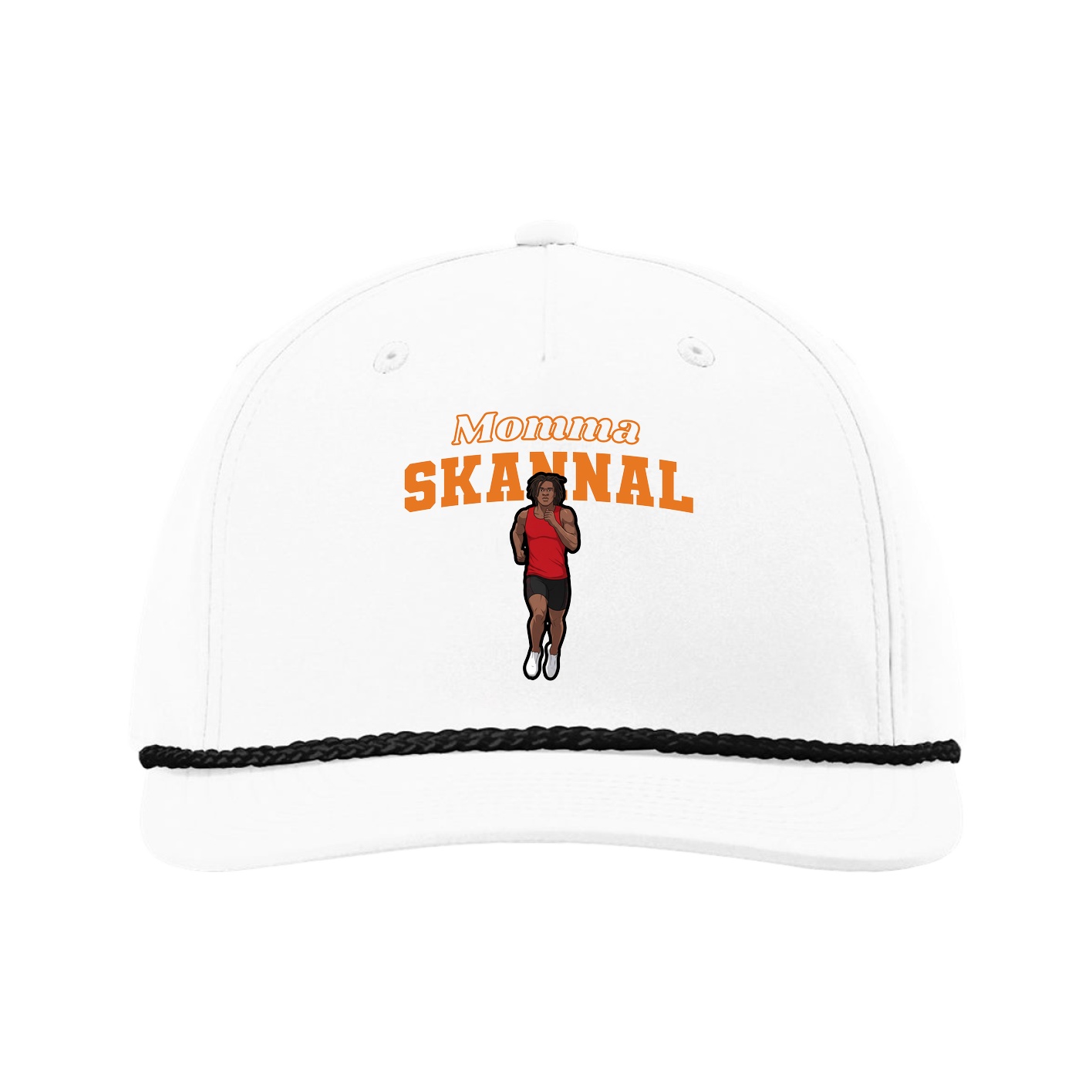 Five-Panel Classic Rope Cap — Mothers Day Block in White