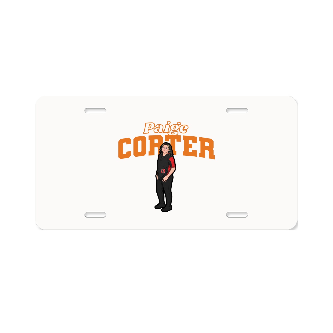 License Plate — Name Arch in Classic