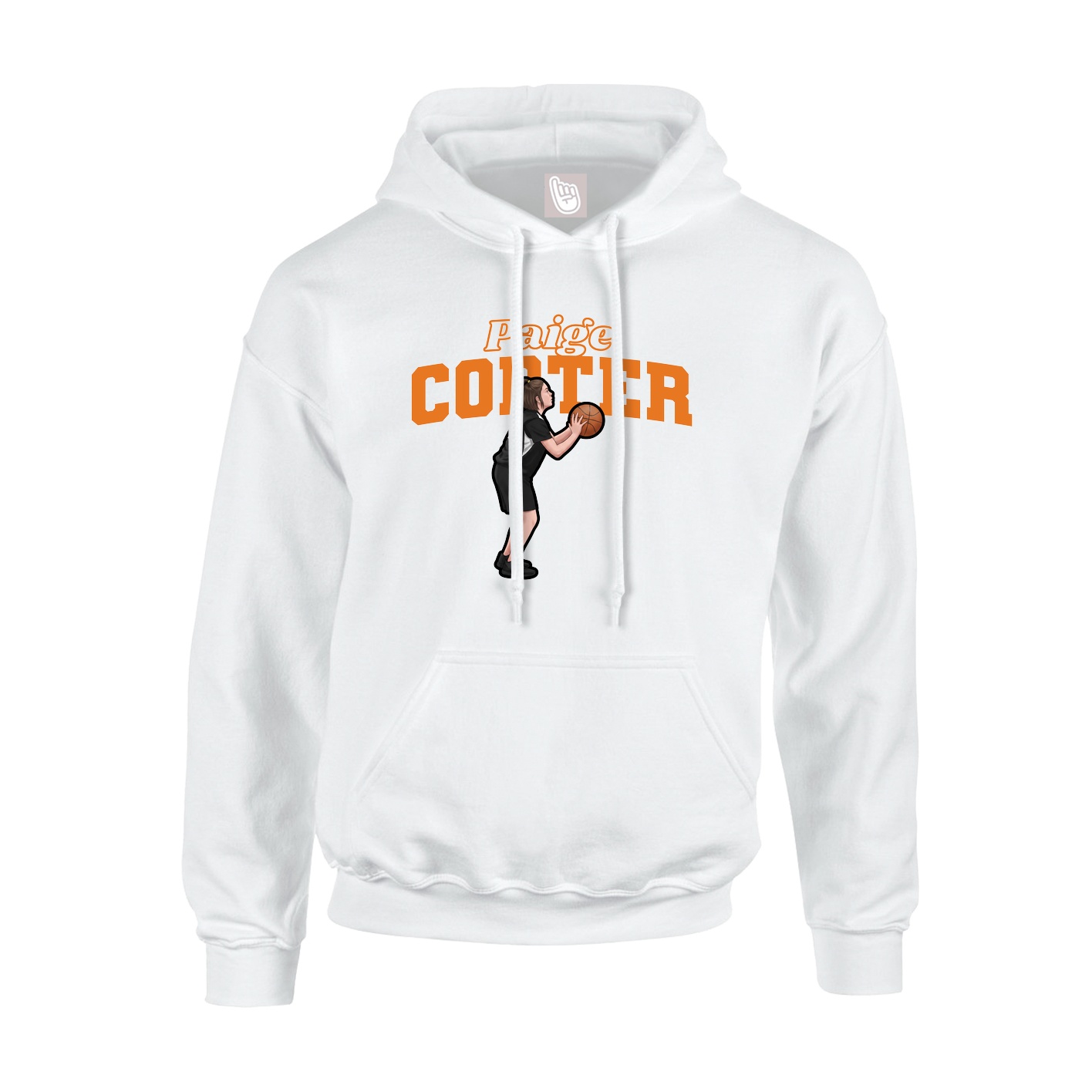 Hoodie — Name Arch in White