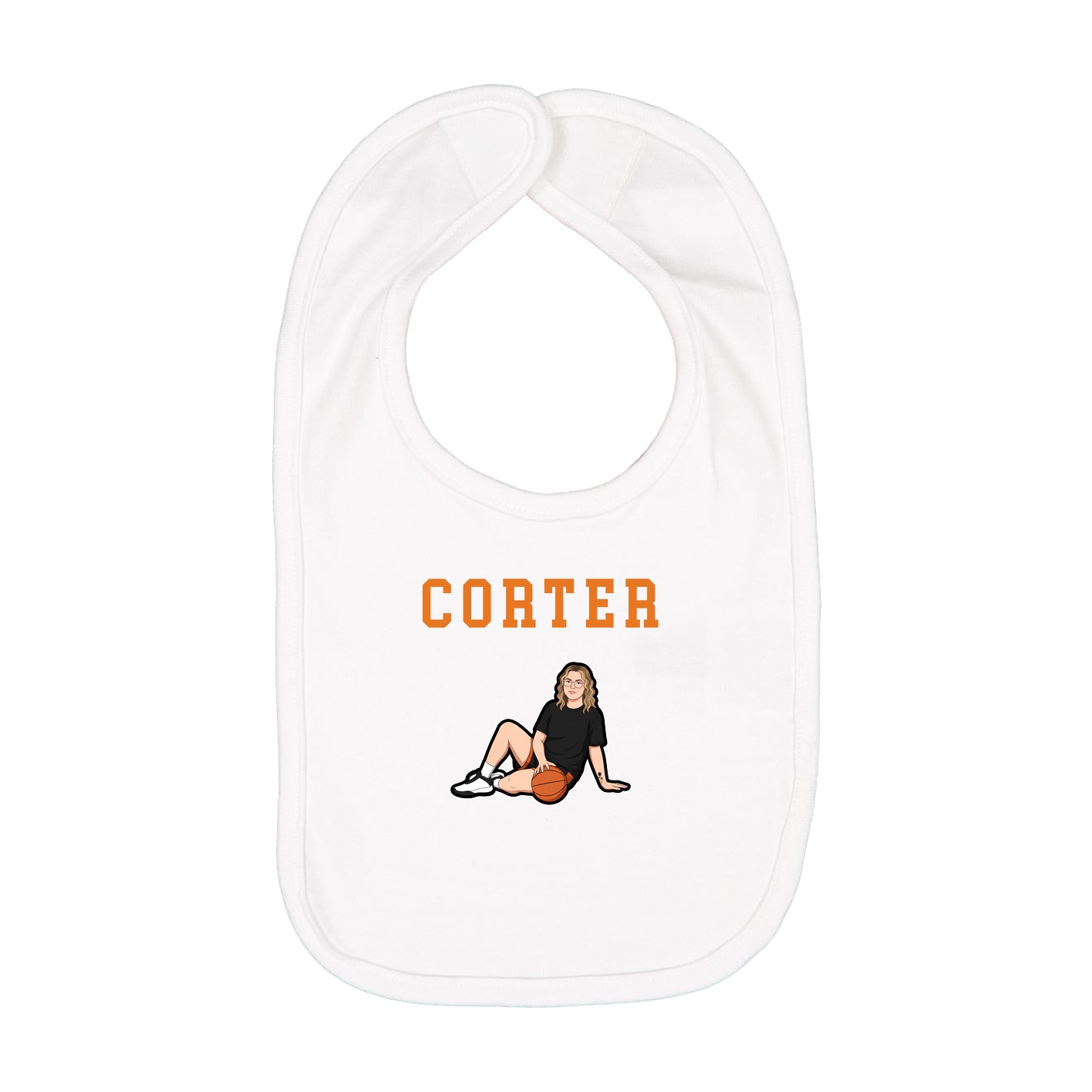Infant Bib — Shirsey in White