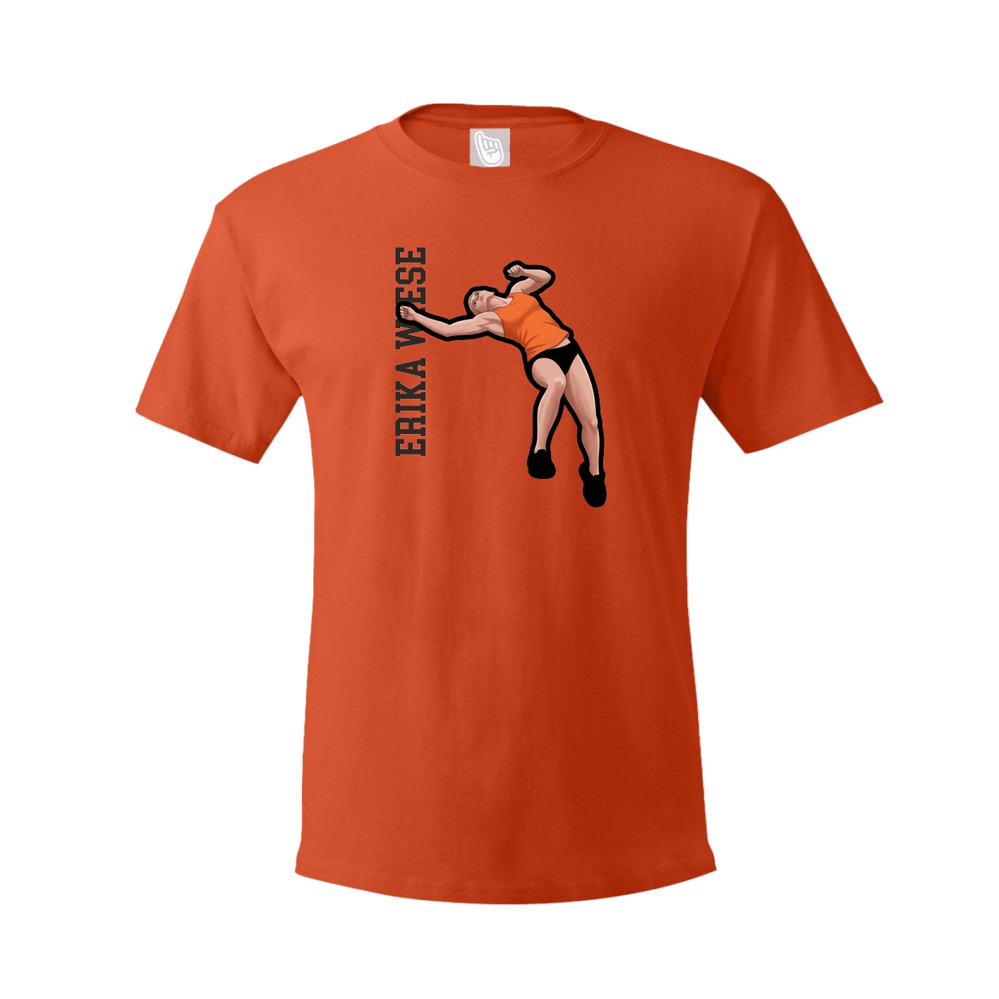 Youth Tee — Name Vertical in Orange