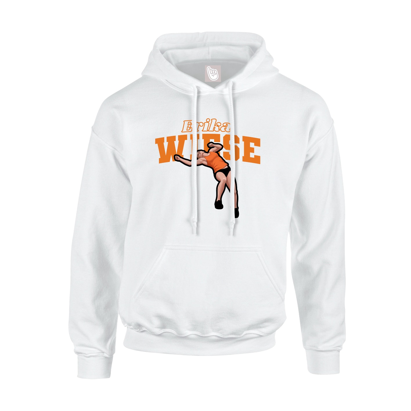 Hoodie — Name Arch in White
