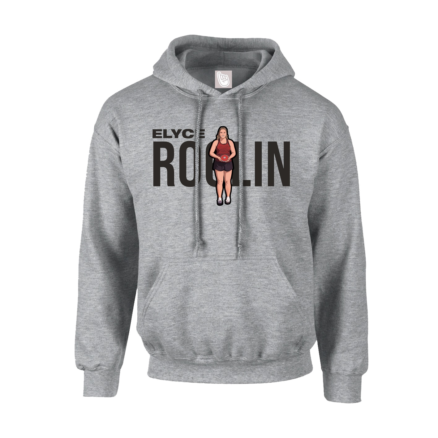 Youth Hoodie — Player Name in Grey