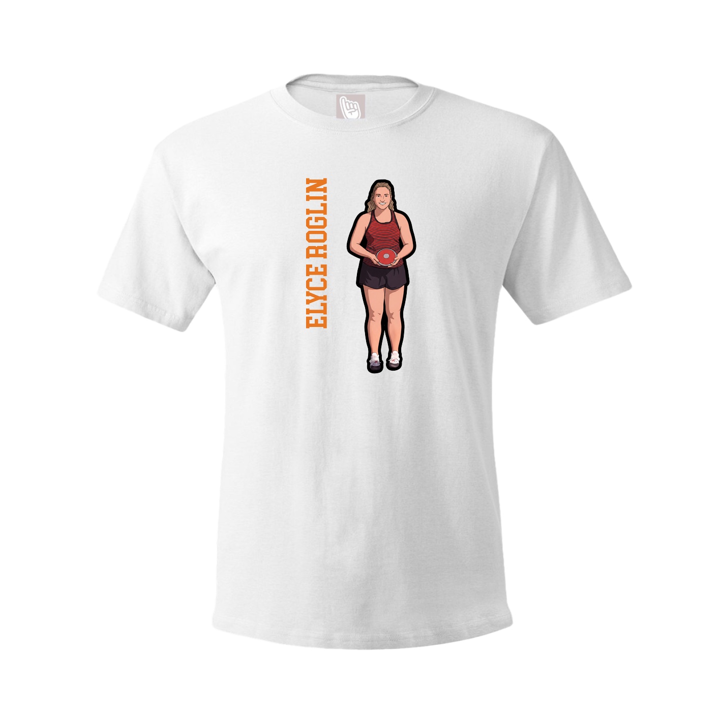 Youth Tee — Name Vertical in White