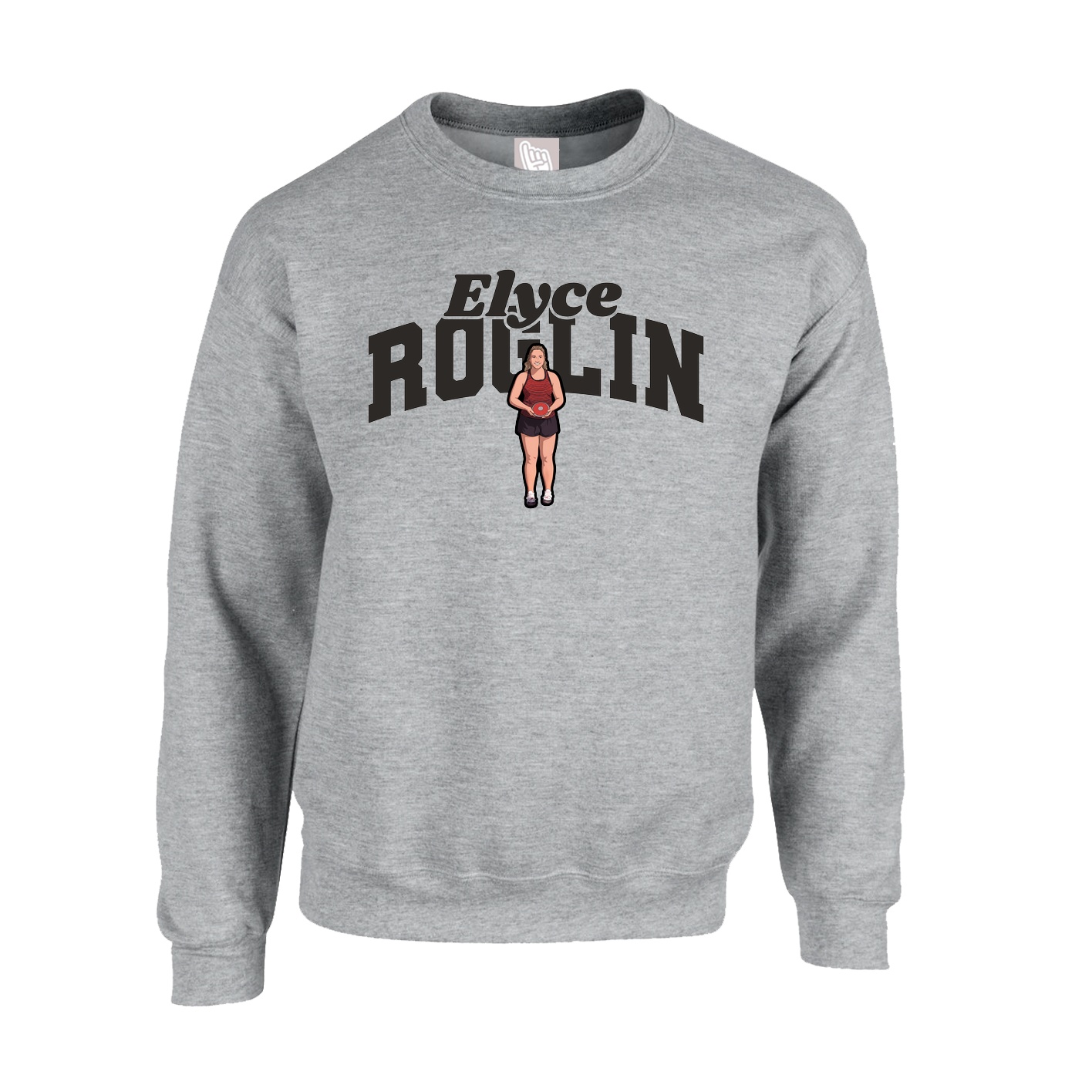 Fleece Crew — Signature Arch in Grey