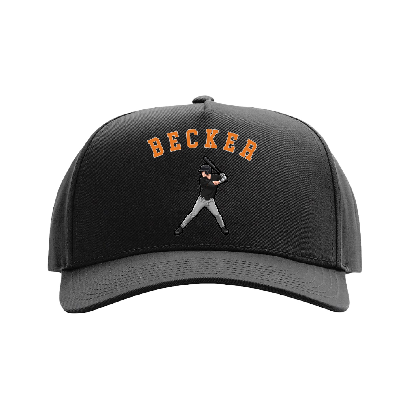 Full Fabric Five-Panel Champ Cap — Shirsey Arch in Black