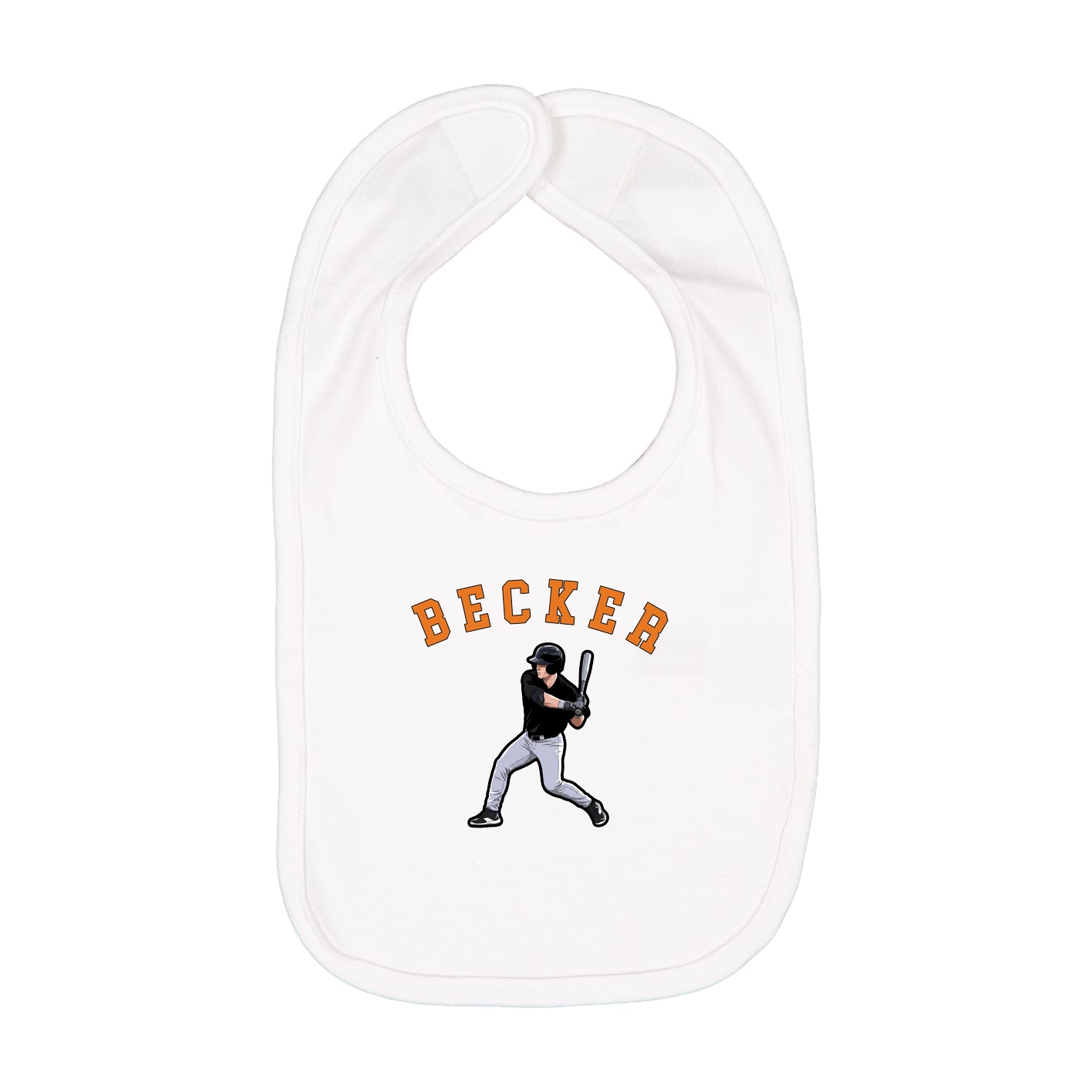 Infant Bib — Shirsey Arch in White