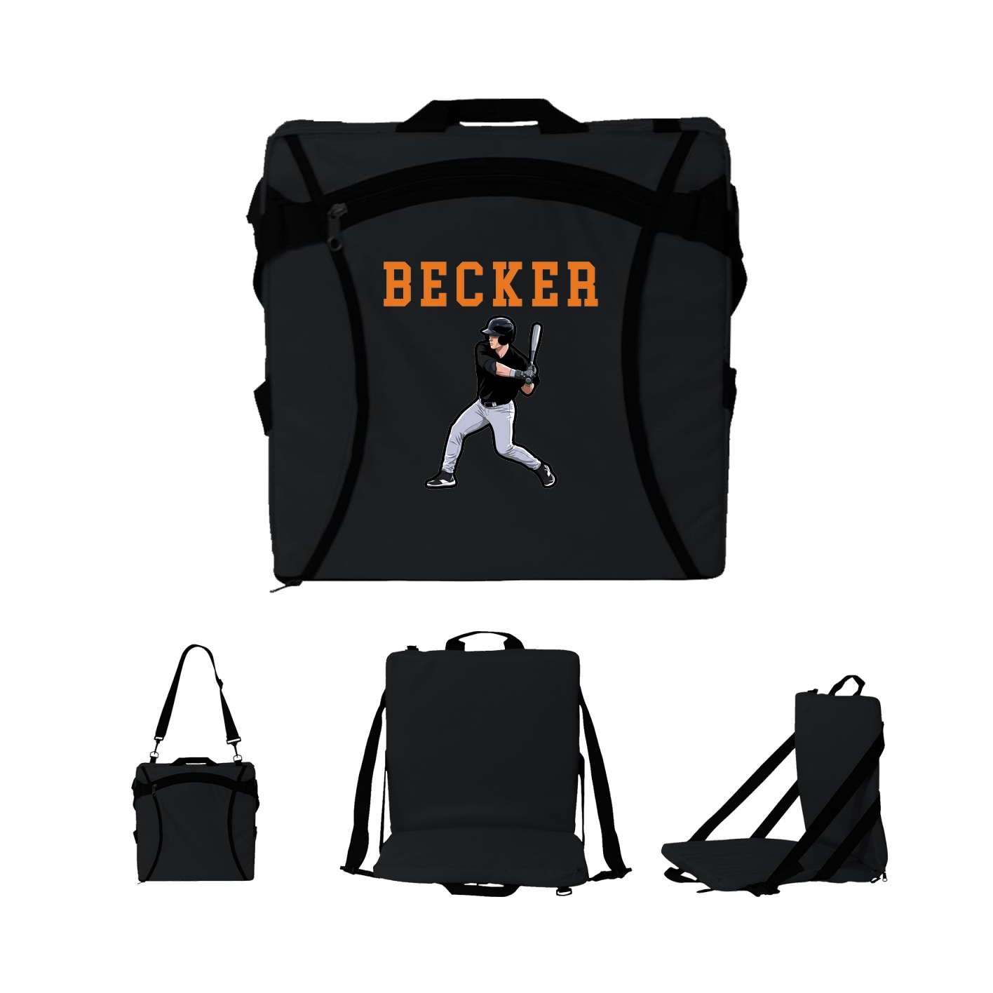 Folding Stadium Seat — Shirsey in Black