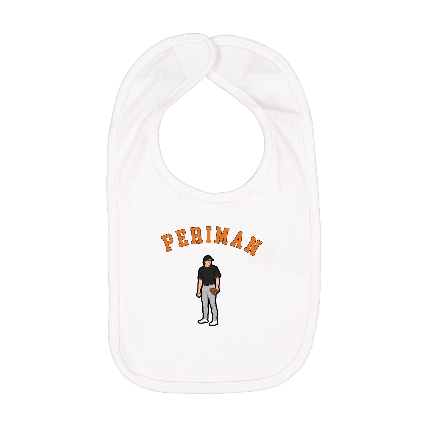 Infant Bib — Shirsey Arch in White
