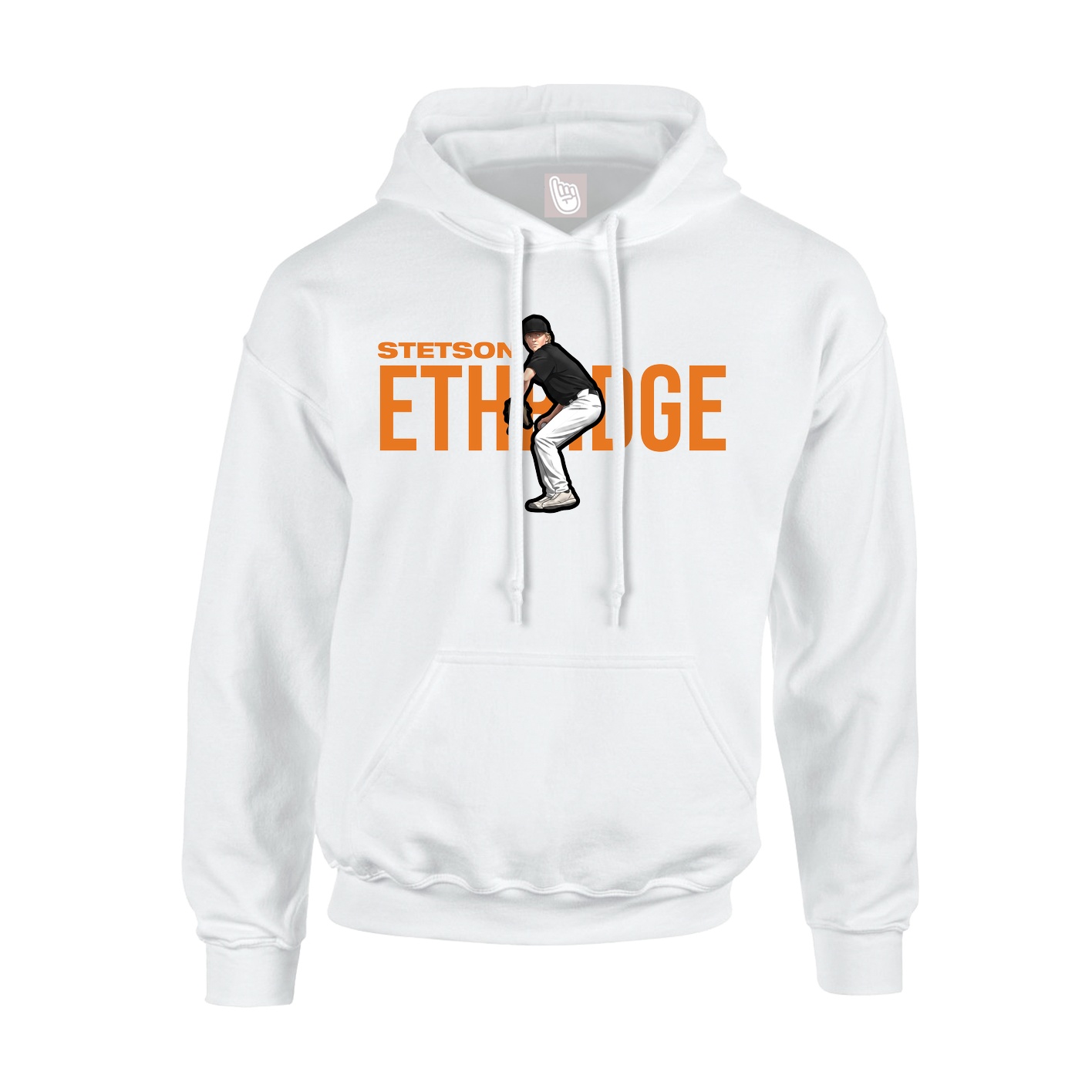 Youth Hoodie — Player Name in White
