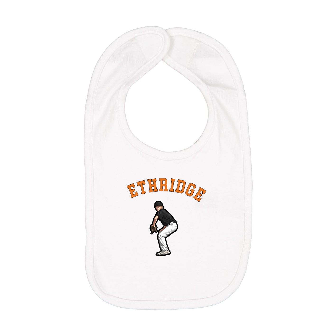 Infant Bib — Shirsey Arch in White