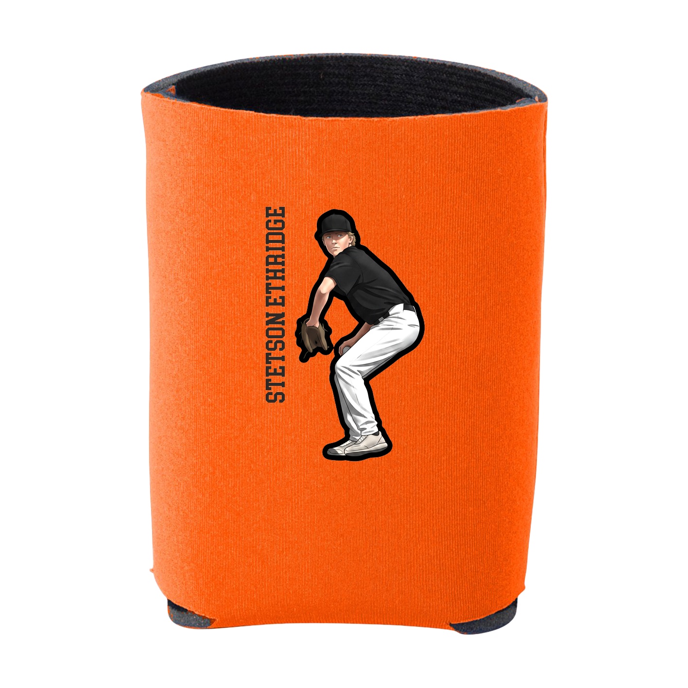 Can Holder — Name Vertical in Orange