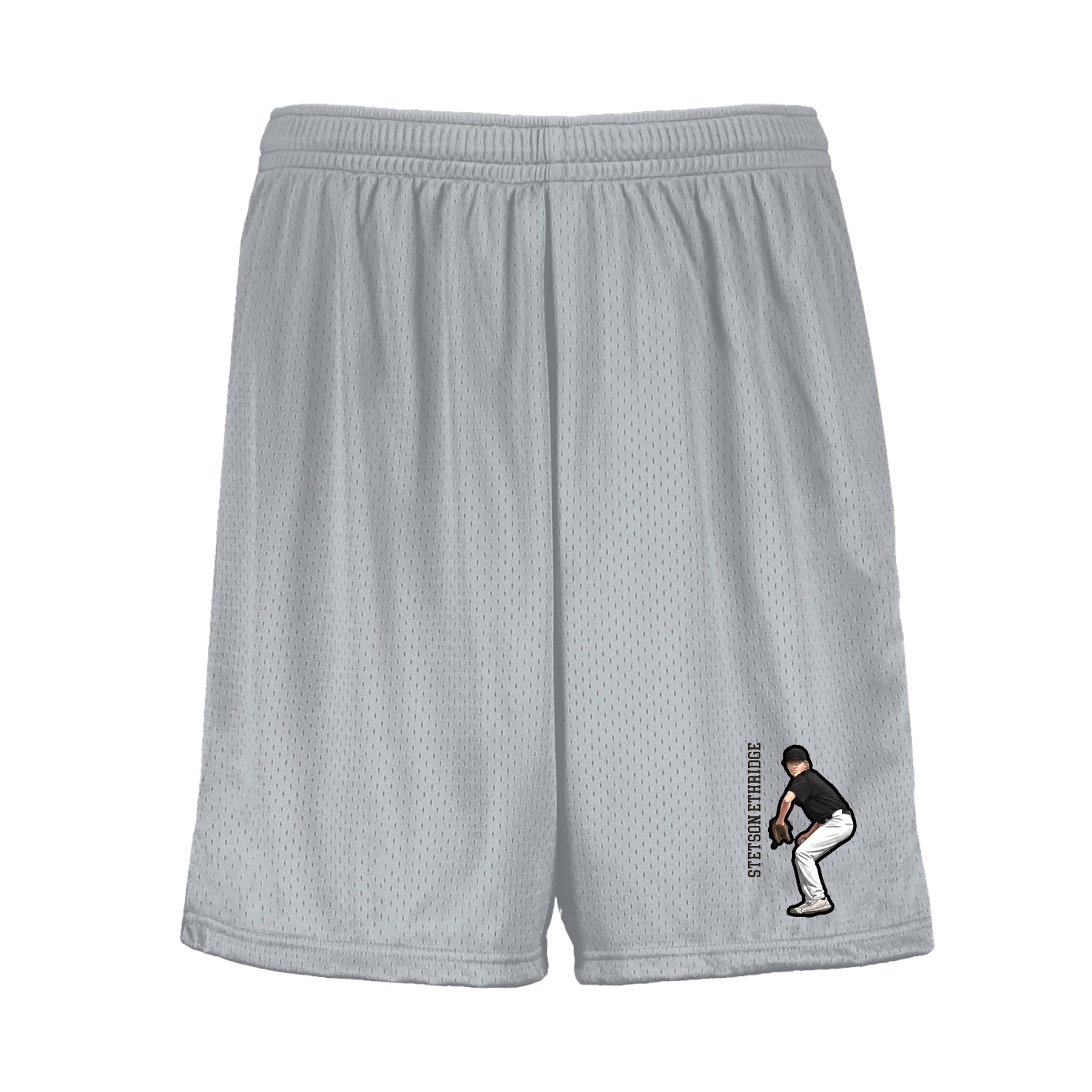 Shorts — Name Vertical in Silver