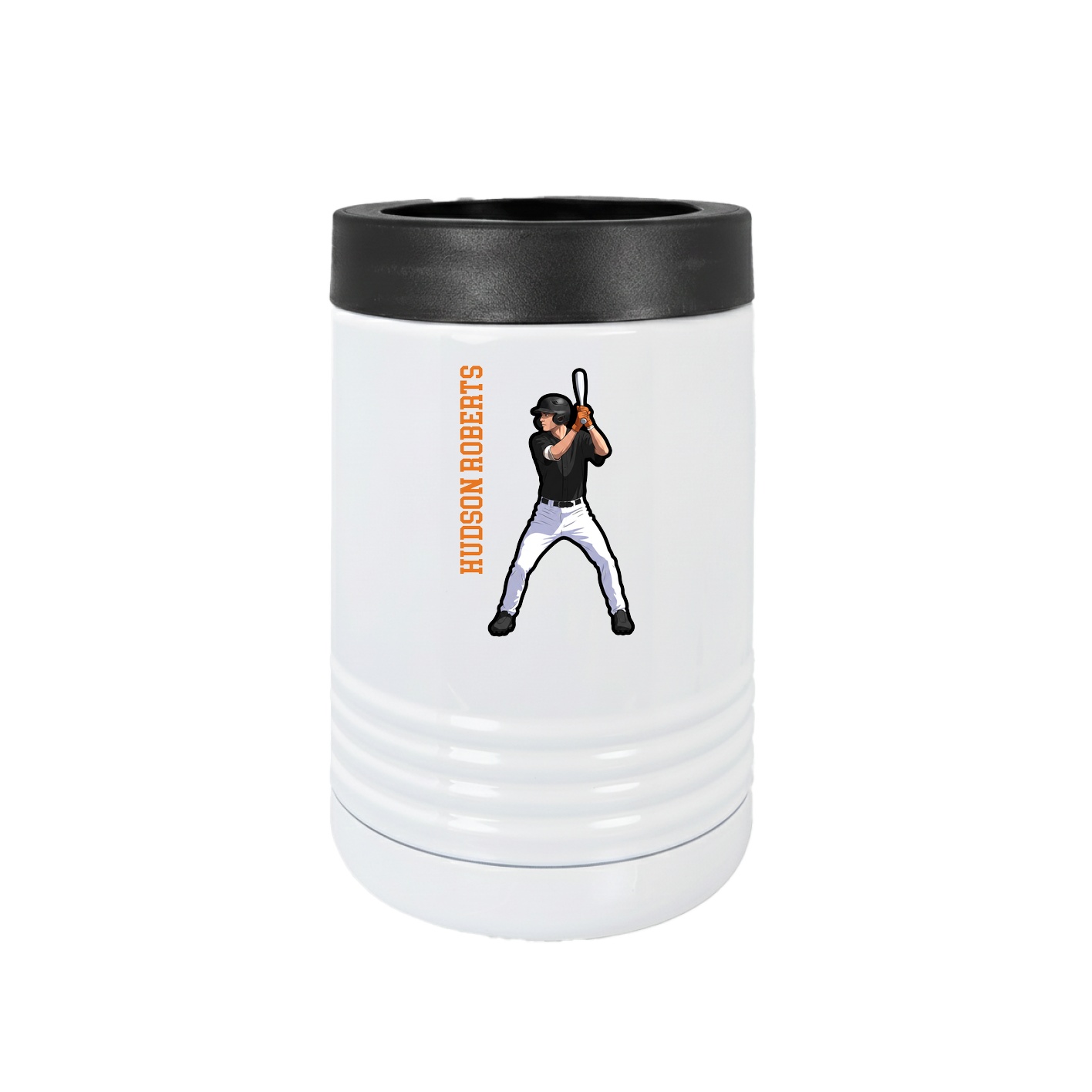 Beverage Holder — Name Vertical in White