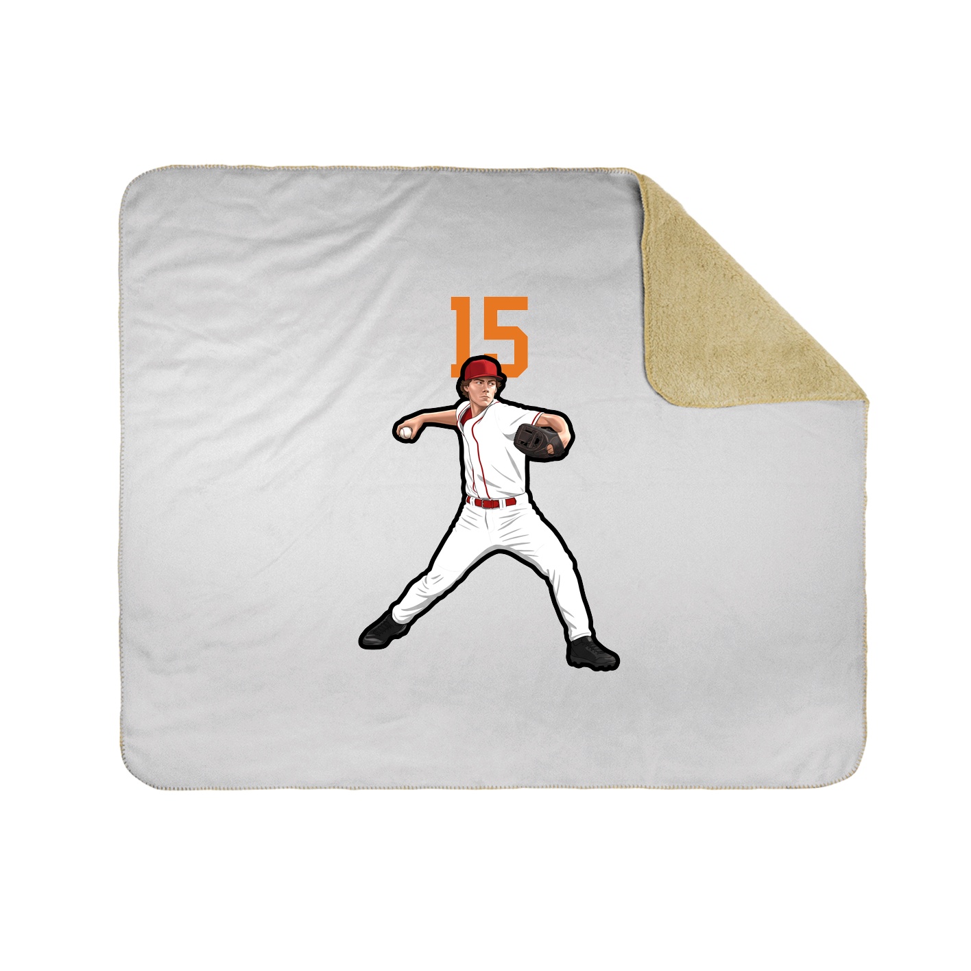 Throw Blanket — Number Top in White
