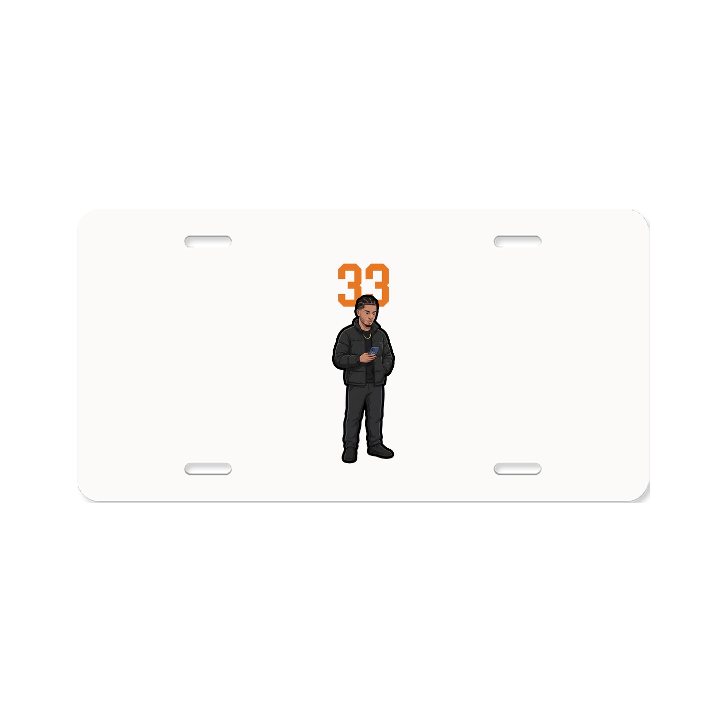 License Plate — Number Top in Classic