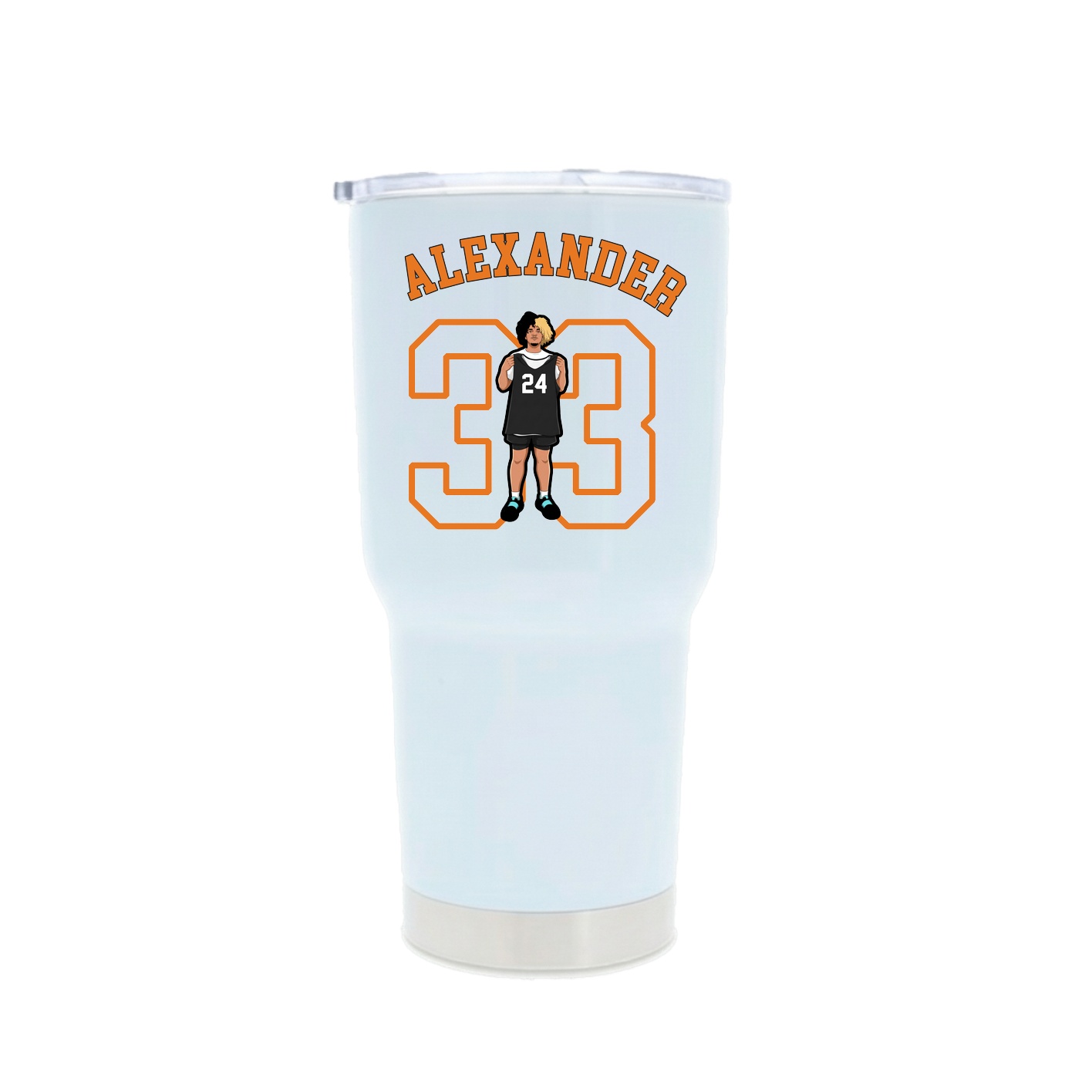 30oz Stainless Steel Tumbler — Shirsey Arch in White