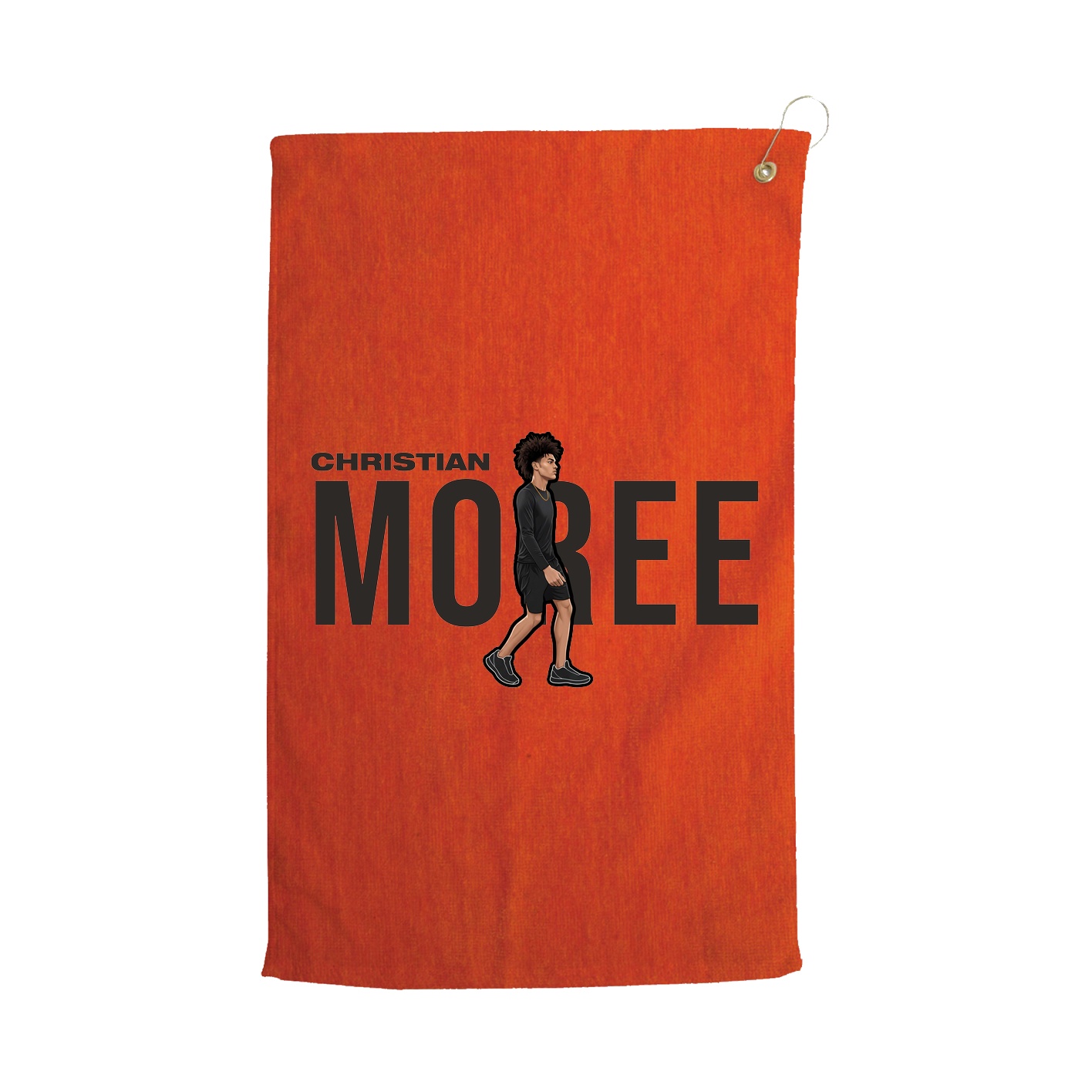 Golf Towel — Player Name in Orange