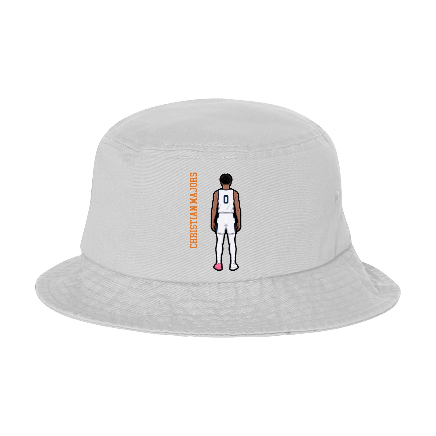 Bucket Cap — Name Vertical in White