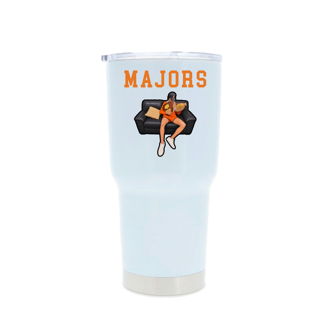 30oz Stainless Steel Tumbler — Shirsey in White