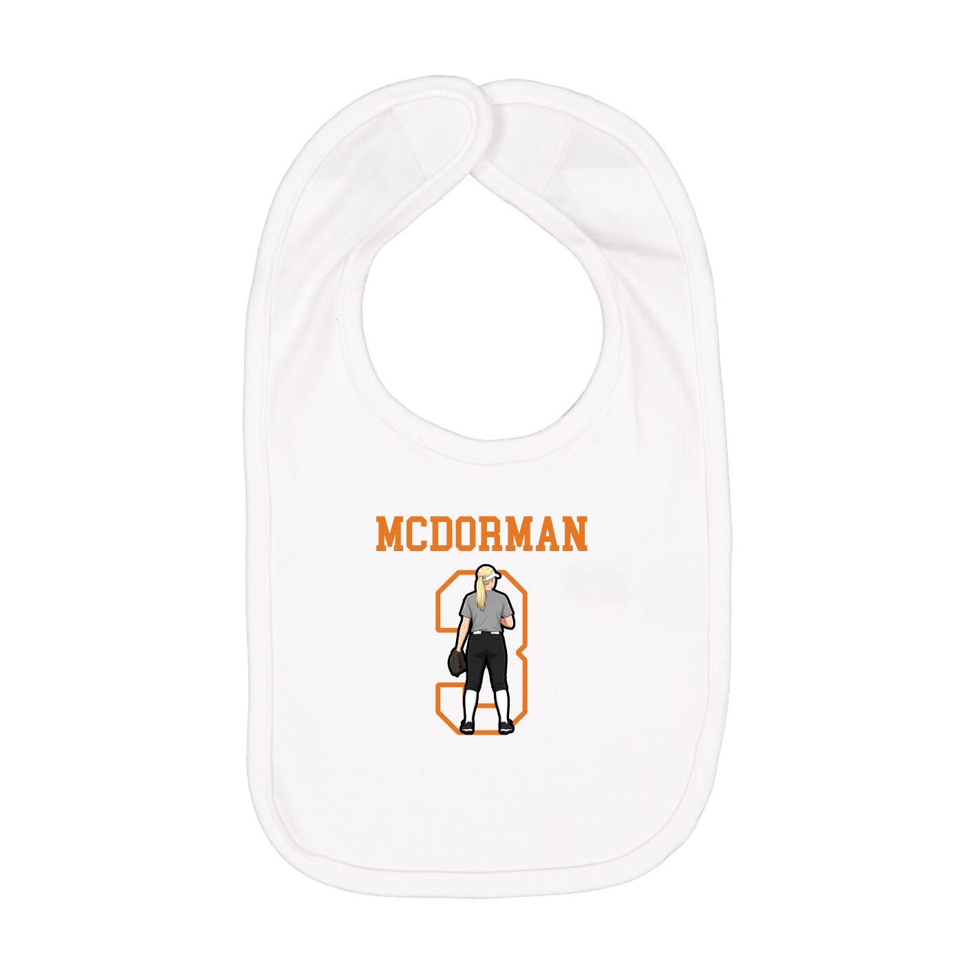 Infant Bib — Shirsey in White