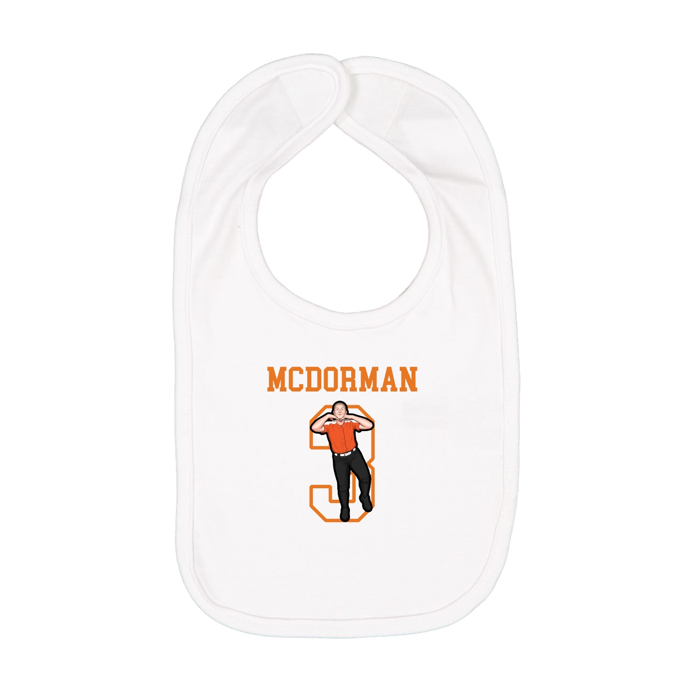 Infant Bib — Shirsey in White