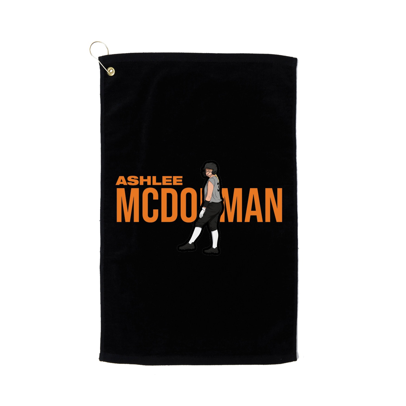 Golf Towel — Player Name in Black