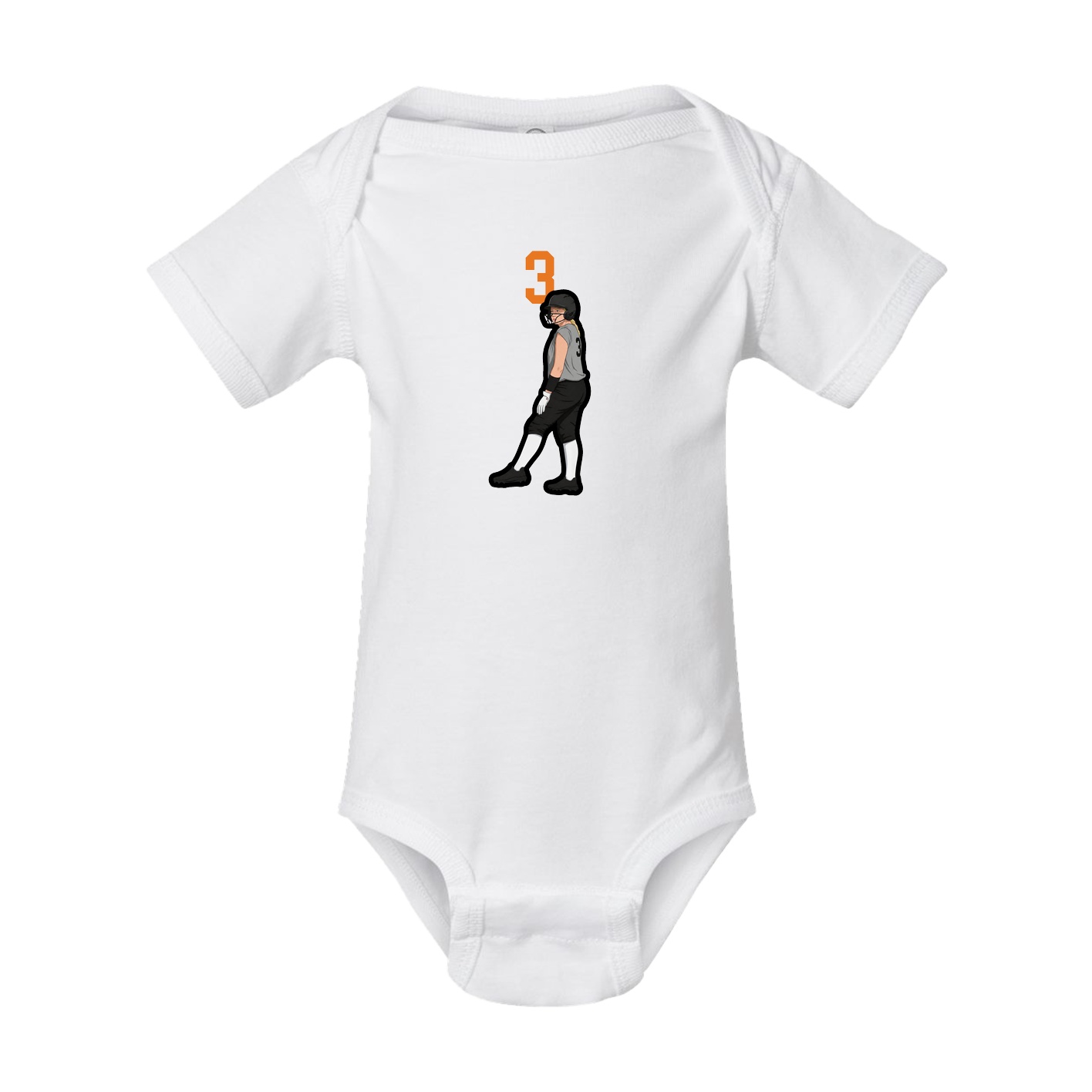 Baby Onesie — Number Top in White