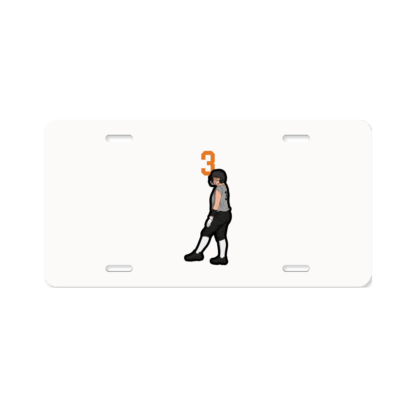 License Plate — Number Top in Classic