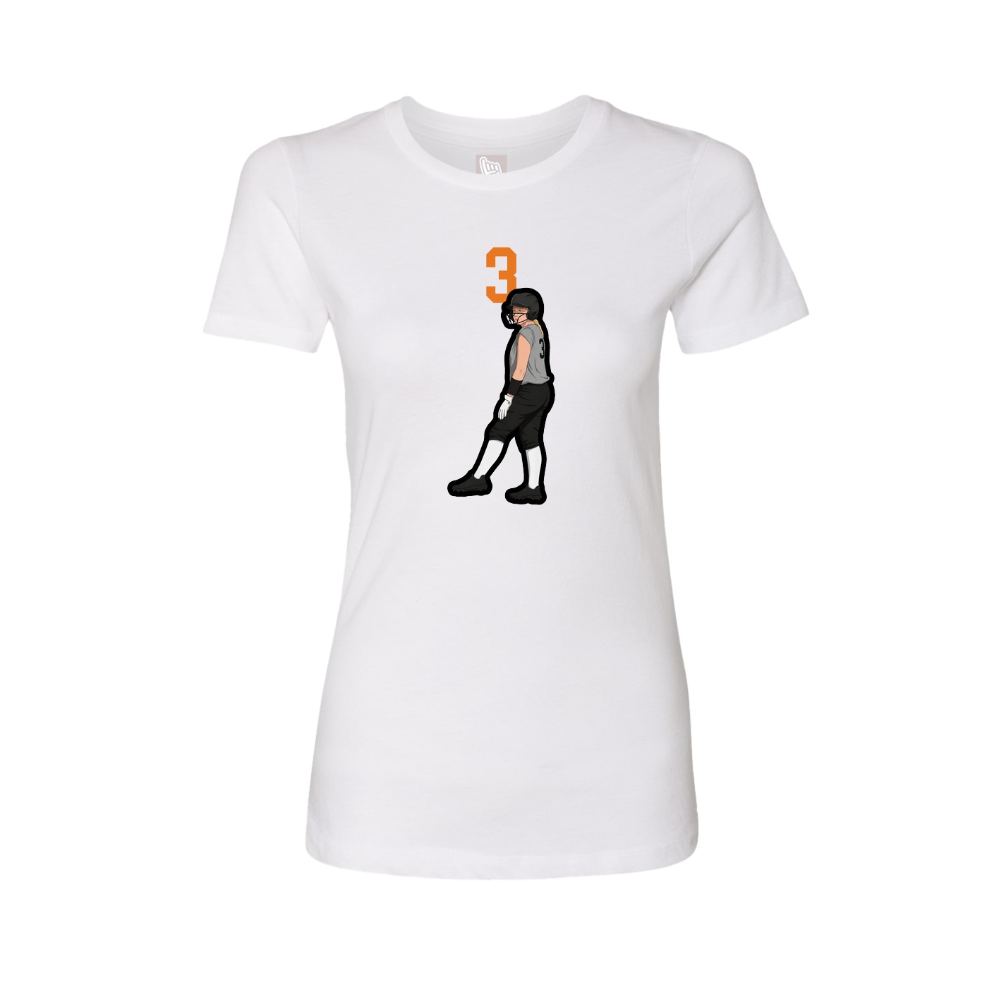 Fitted Women's Tee — Number Top in White
