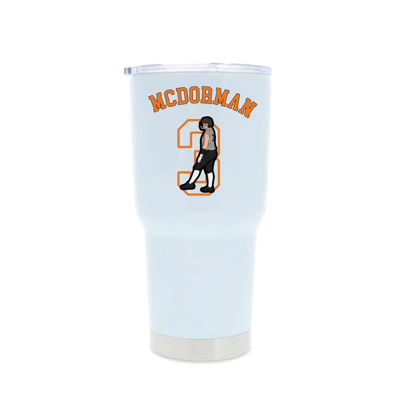 30oz Stainless Steel Tumbler — Shirsey Arch in White