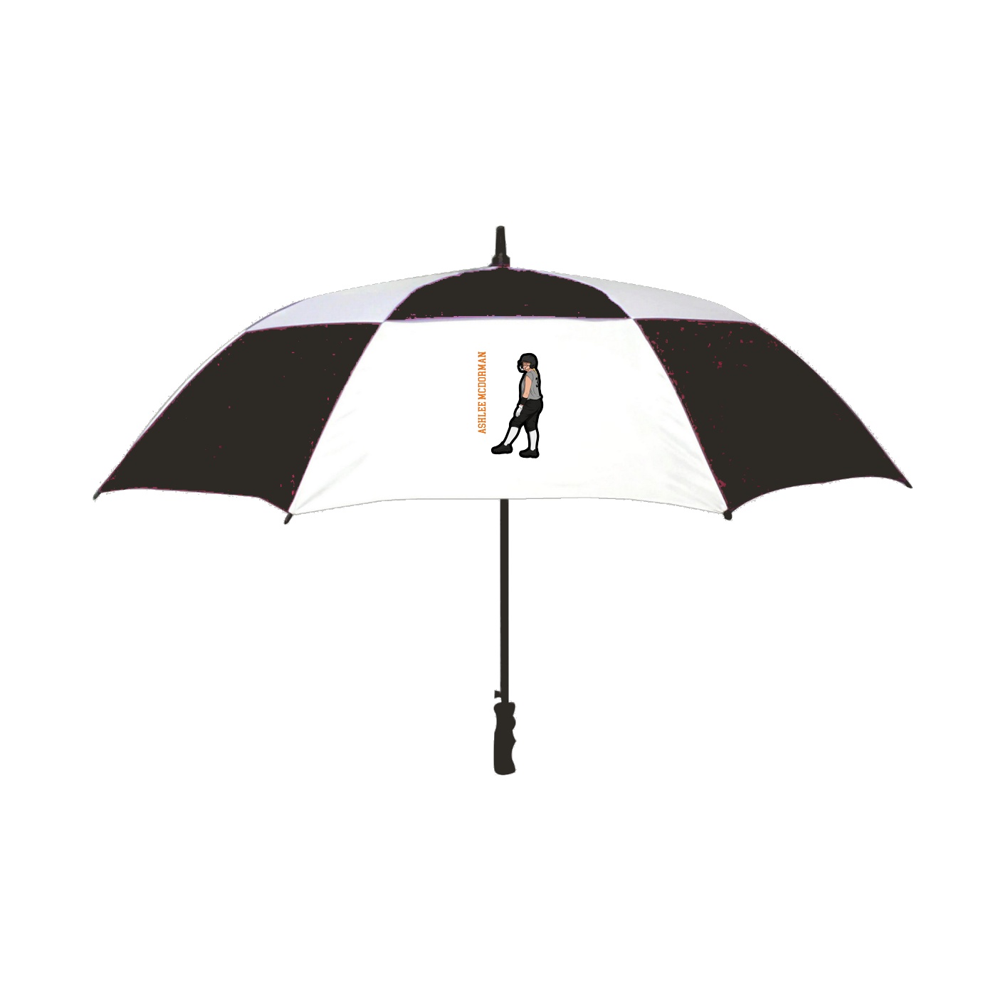 Golf Umbrella — Name Vertical in Black