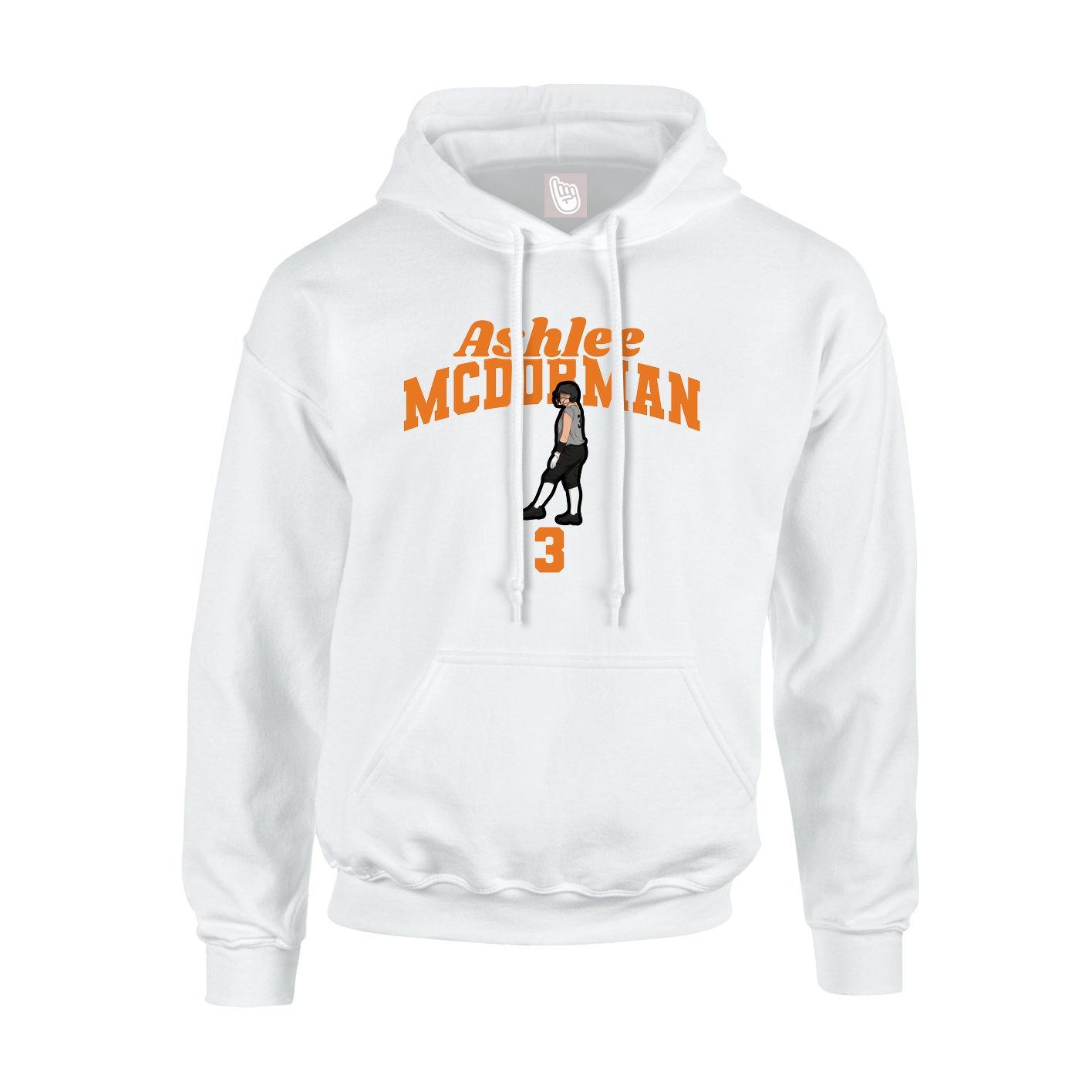 Hoodie — Signature Arch in White
